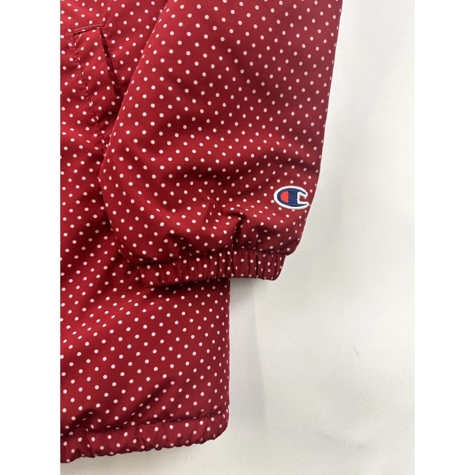 Champion Champion Jacket Mens Large Red Polka Dots Bomber Fleece Sherpa Lined Coat Size US L / EU 52-54 / 3 - 2 Thumbnail
