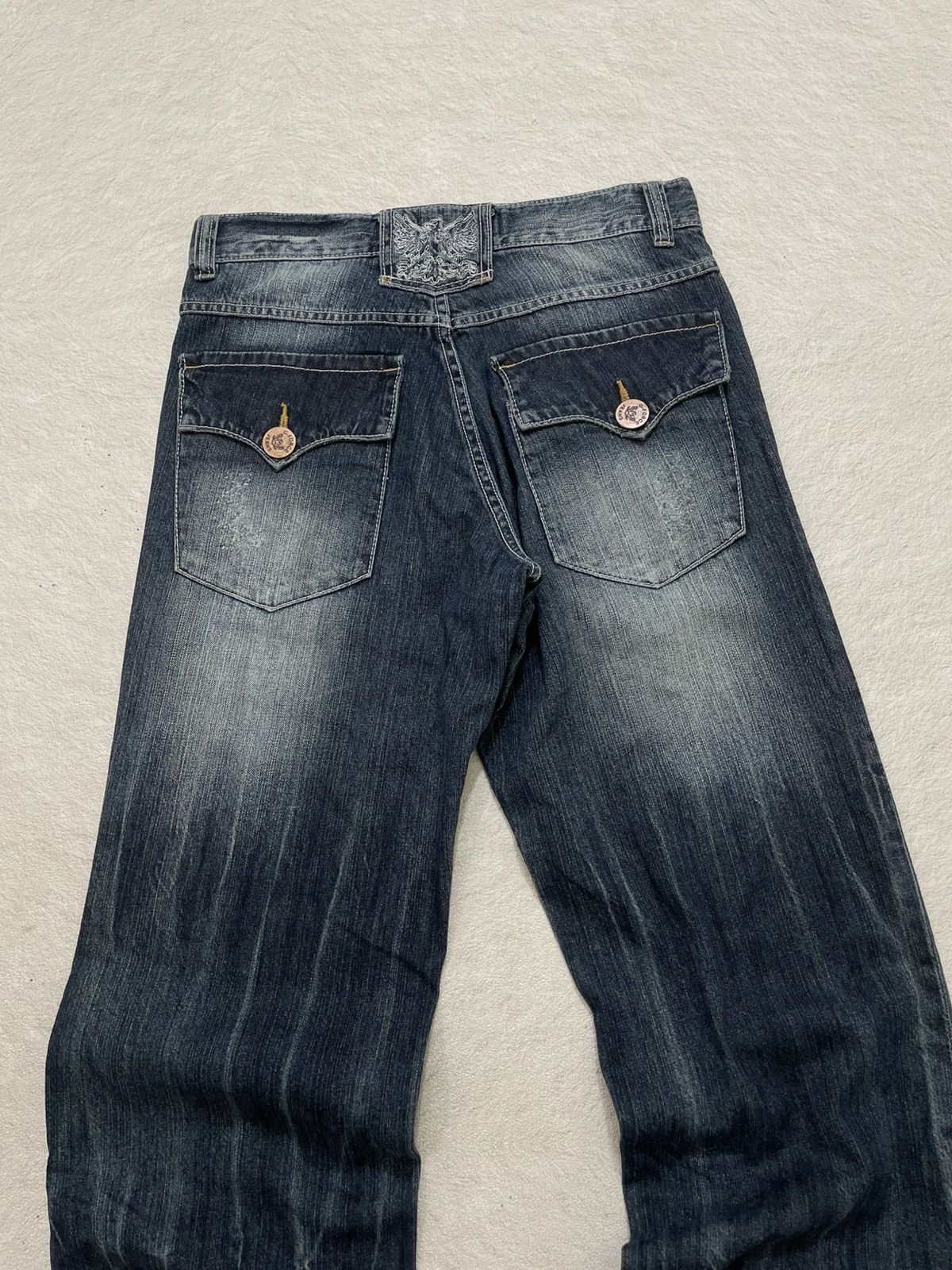 Number (N)ine 2000s Kapital Dark Indigo Denim Washed Distressed ifsix LGB Size US 31 - 8 Thumbnail