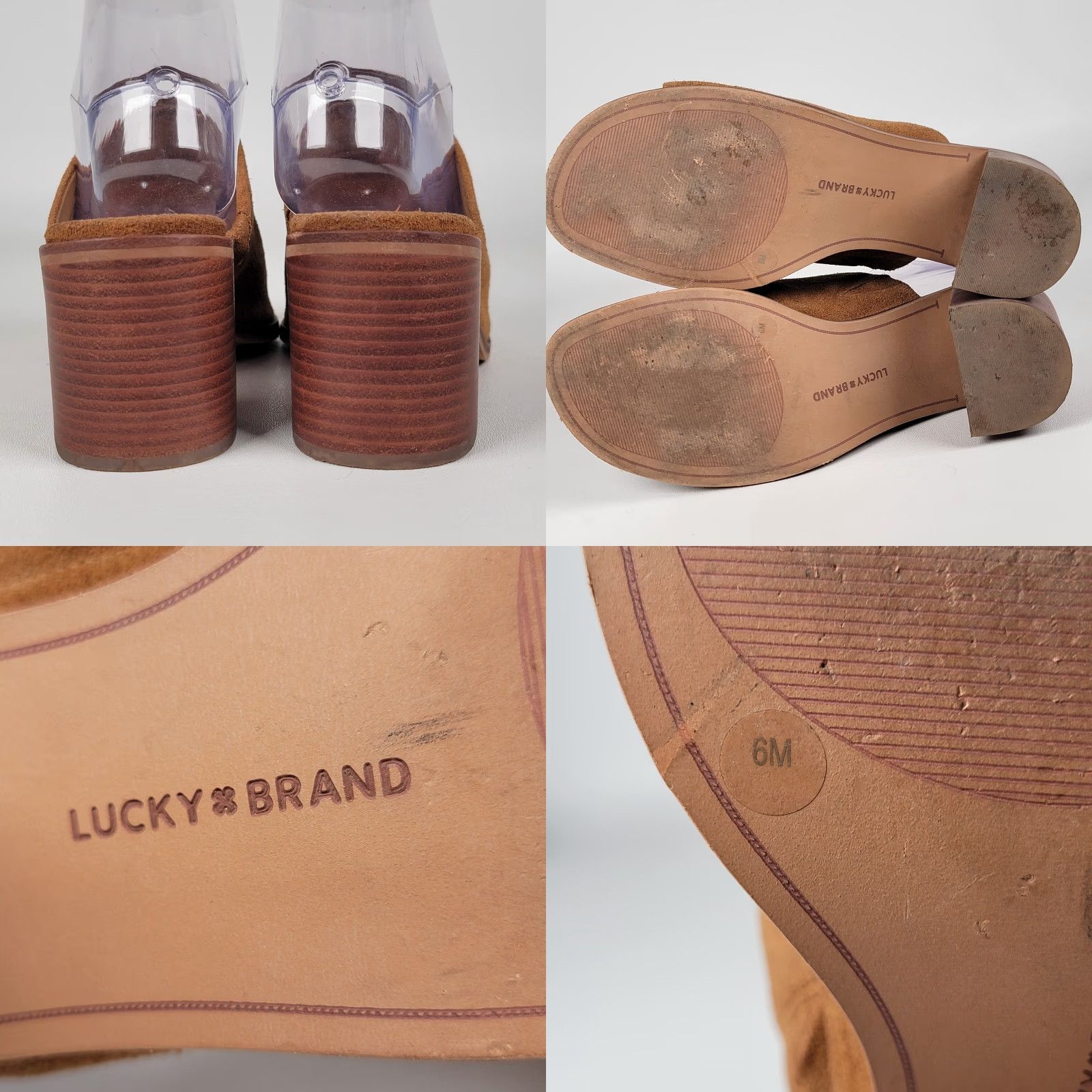 Lucky Brand Lucky Brand Sayvan Topanga Verona Suede Heeled Mules Women Size 6 M Brown Slip On Slide Size US 6 / IT 36 - 8 Thumbnail