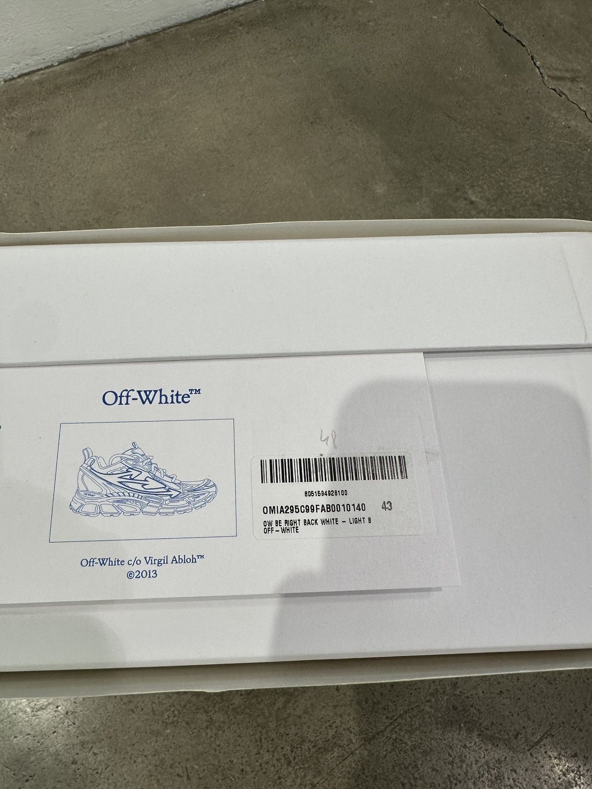Off-White OFF-WHITE - Be Right Back Sneakers Light Blue Size US 10 / EU 43 - 8 Thumbnail