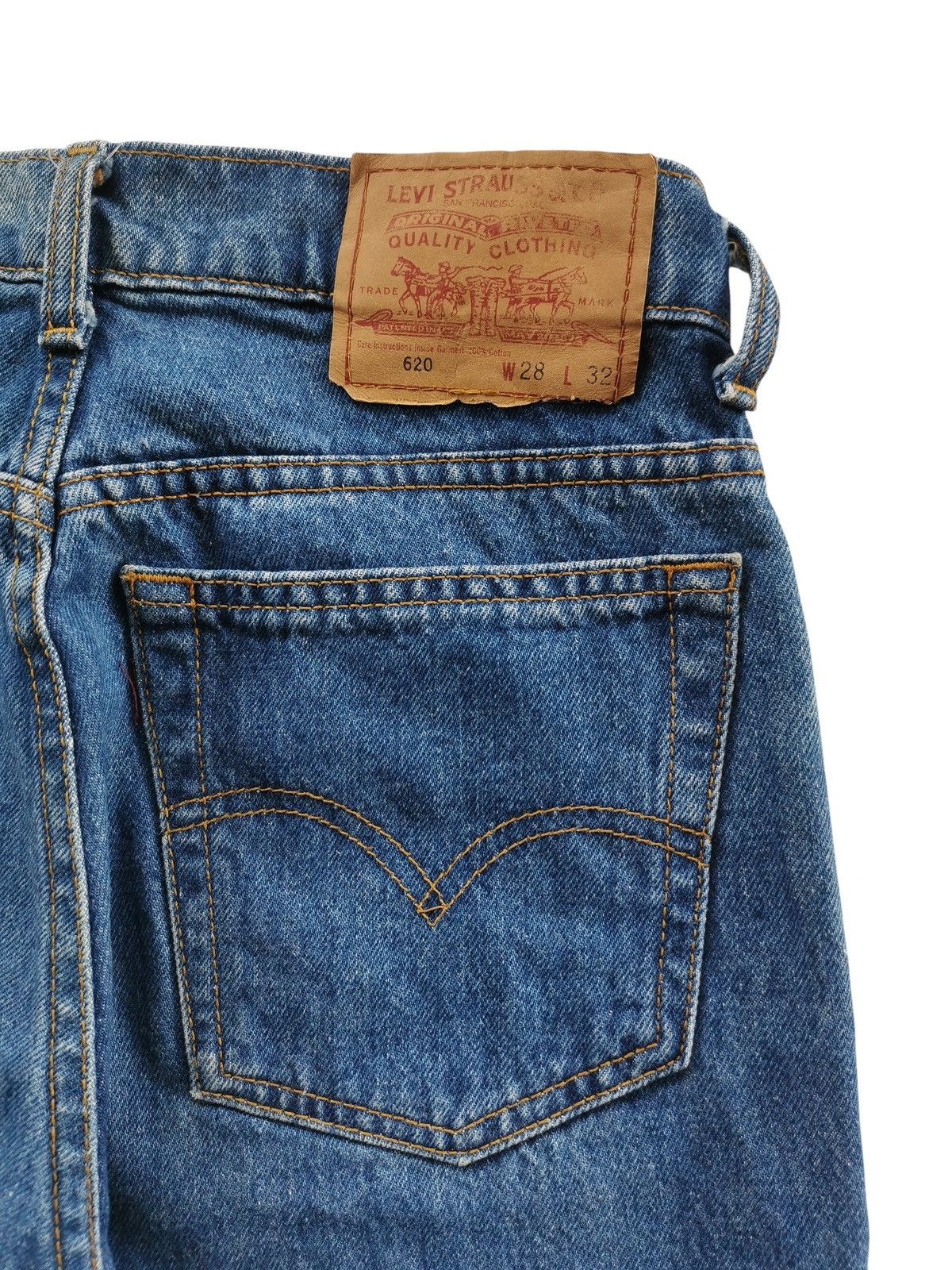 Levi's Vintage Levis 620 Jeans Ripped Size 27" / US 4 / IT 40 - 6 Thumbnail