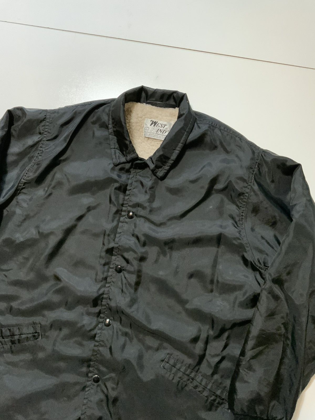 Vintage VTG 70s West Wind Buccaneer Sherpa Shearling Satin Jacket Size US L / EU 52-54 / 3 - 5 Thumbnail