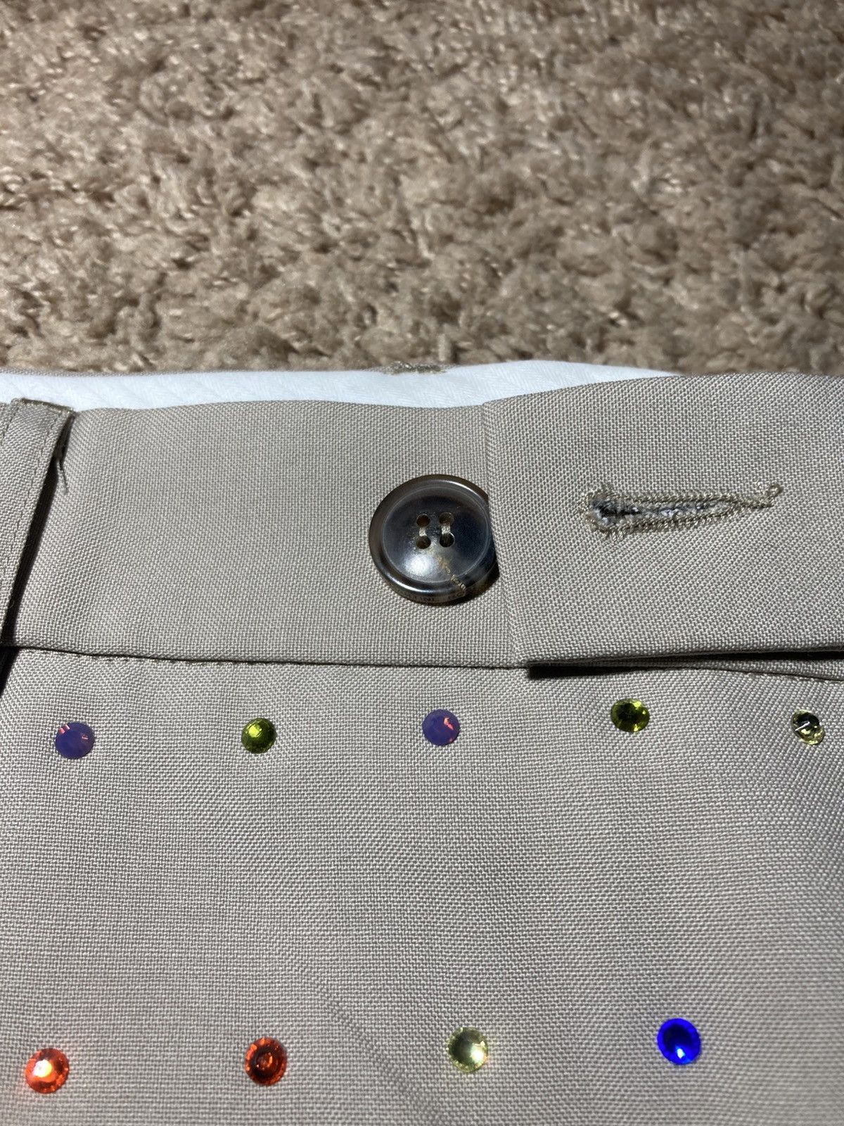 Martine Rose New AW21 Martine Rose Rhinestone Jewel Tailored Jacket Suit Size US 30 / EU 46 - 6 Thumbnail