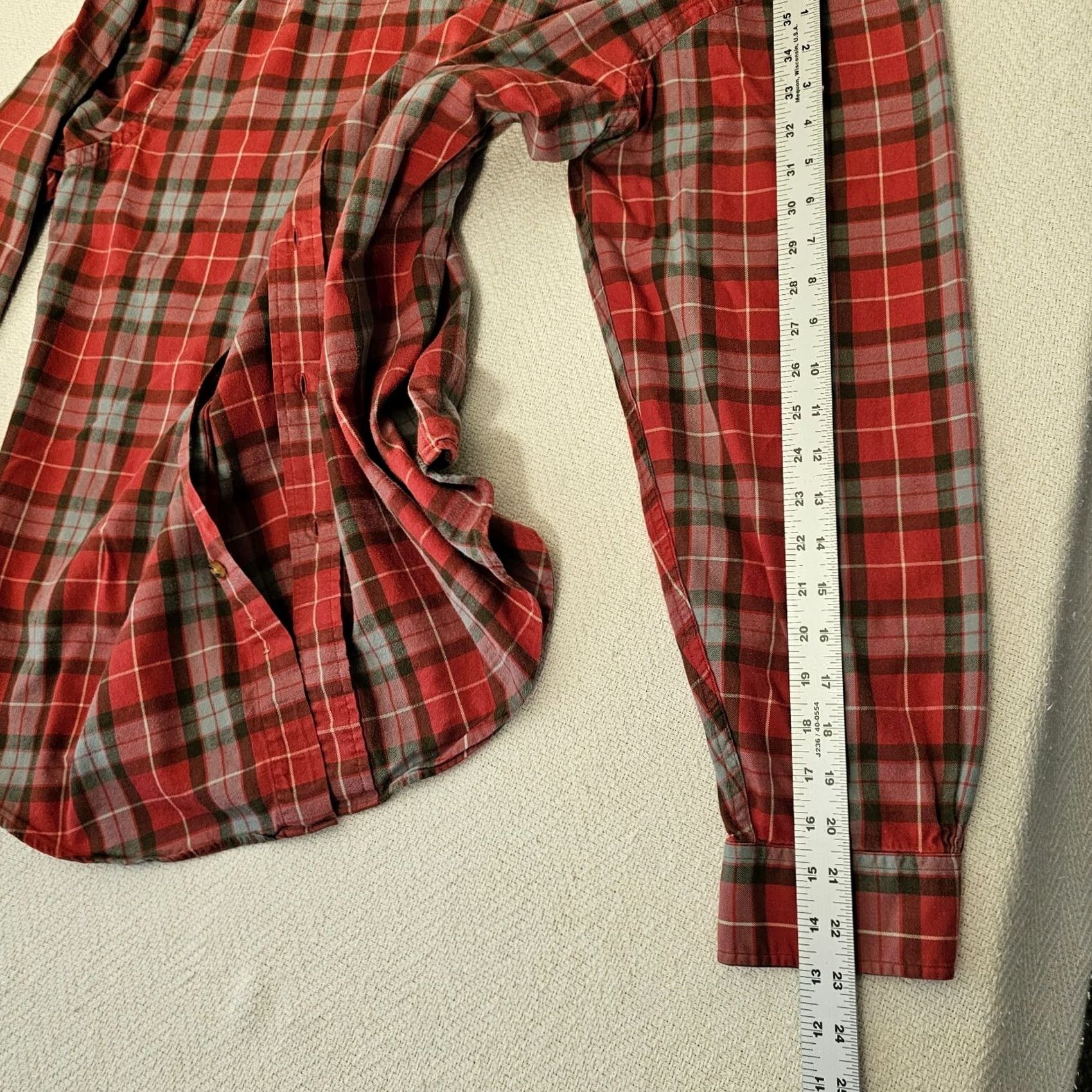 Brooks Brothers Brooks Brothers Shirt Men Large Red Plaid Flannel Button-Up Long Sleeve Size US L / EU 52-54 / 3 - 6 Thumbnail