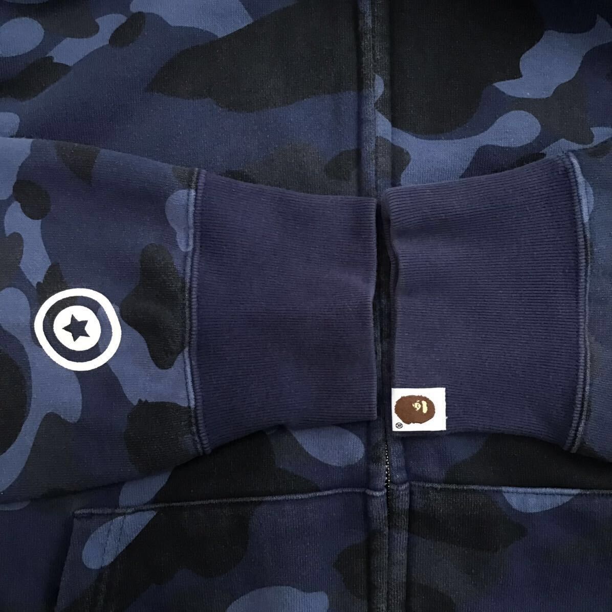 Bape 🔥XL🔥 BAPE Shark full zip hoodie Blue camo a bathing ape Size US XL / EU 56 / 4 - 7 Thumbnail