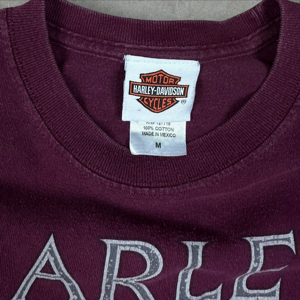 Harley Davidson × Vintage Harley Davidson 2012 New Braunfels TEXAS Burgundy T-shirt Size US M / EU 48-50 / 2 - 5 Thumbnail
