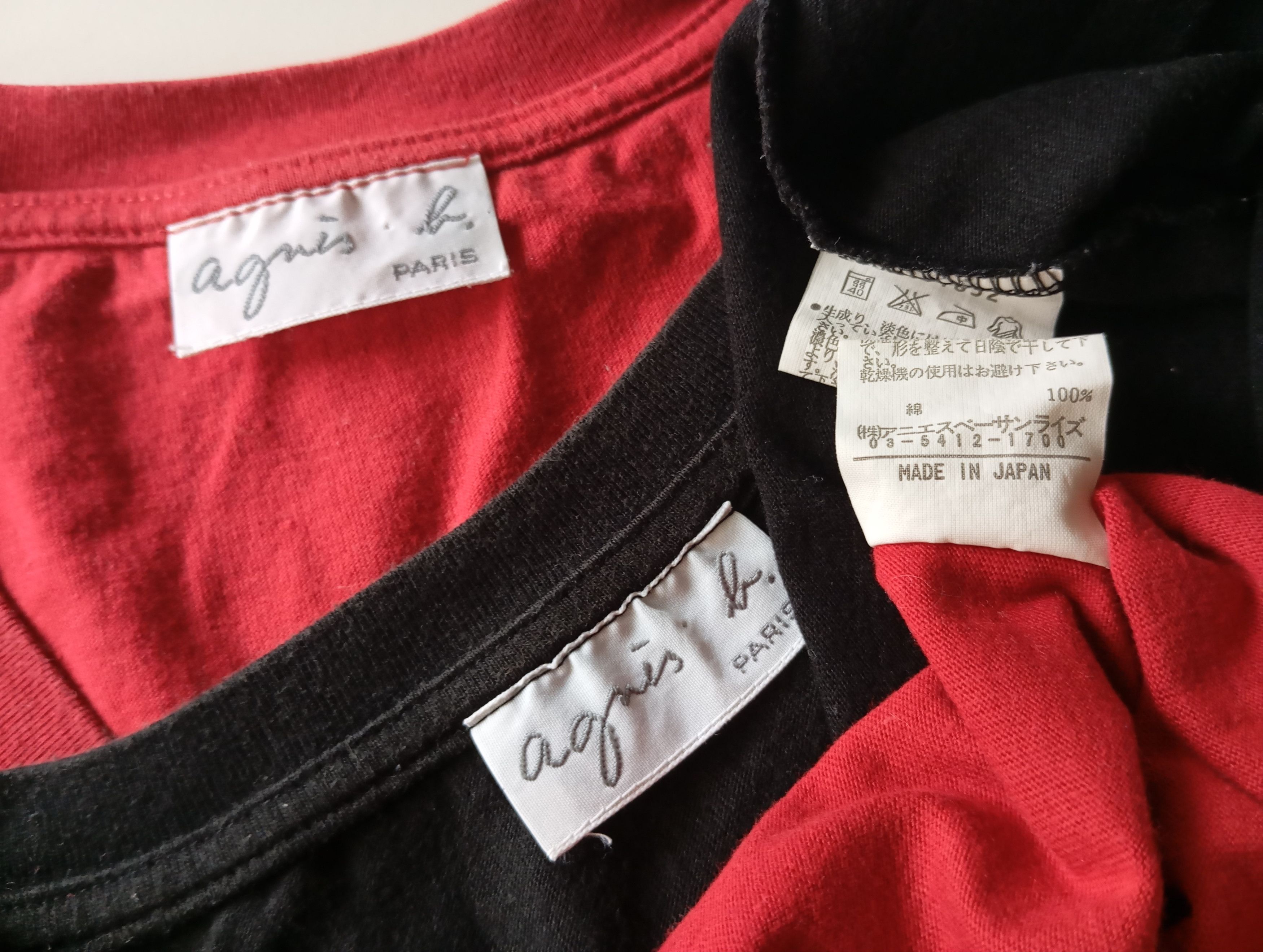 agnes b. 2pcs Agnes B. Crop tshirts 🖤Black & Red ♥️ Size ONE SIZE - 4 Thumbnail