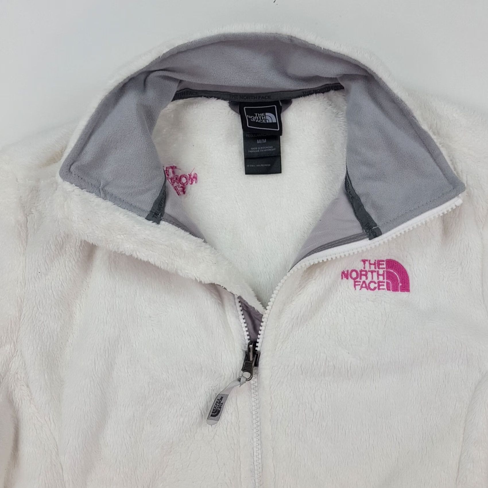 The North Face VINTAGE The North Face White Fleece Women's M Zip Up Retro Pile Windbreaker Jacket Size M / US 6-8 / IT 42-44 - 2 Thumbnail