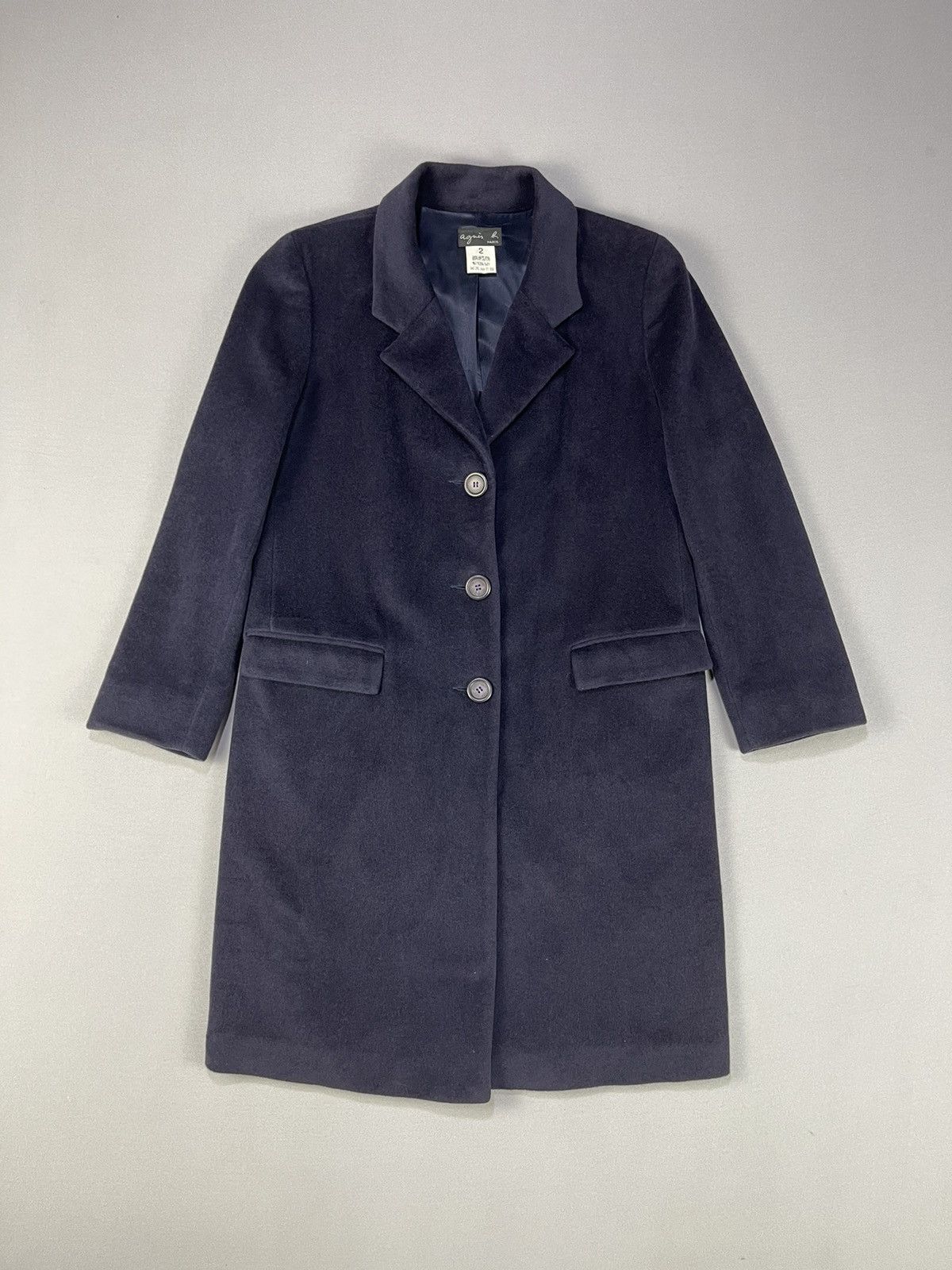 Vintage Agnes B Paris Fluffy Soft Wool Long Coat