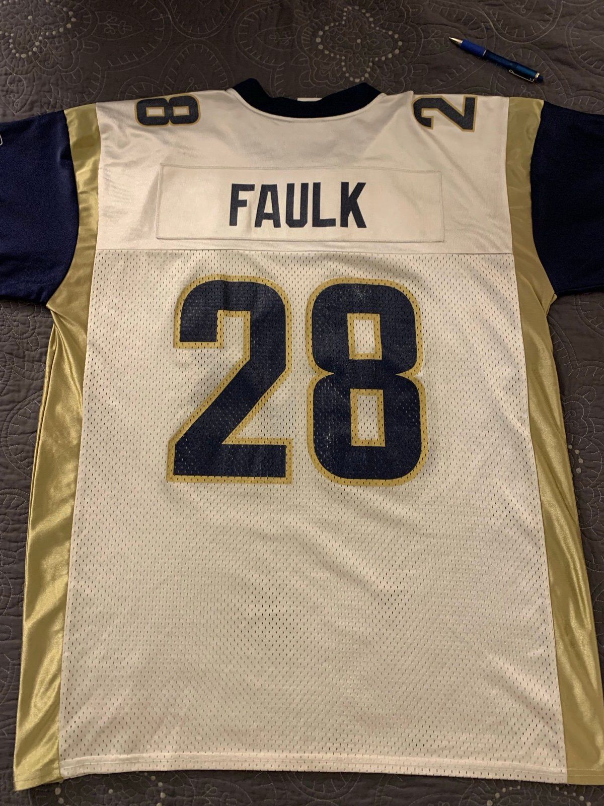 Reebok Vintage St. Louis Rams Marshall Faulk Jersey 28 Size US XL / EU 56 / 4 - 2 Thumbnail