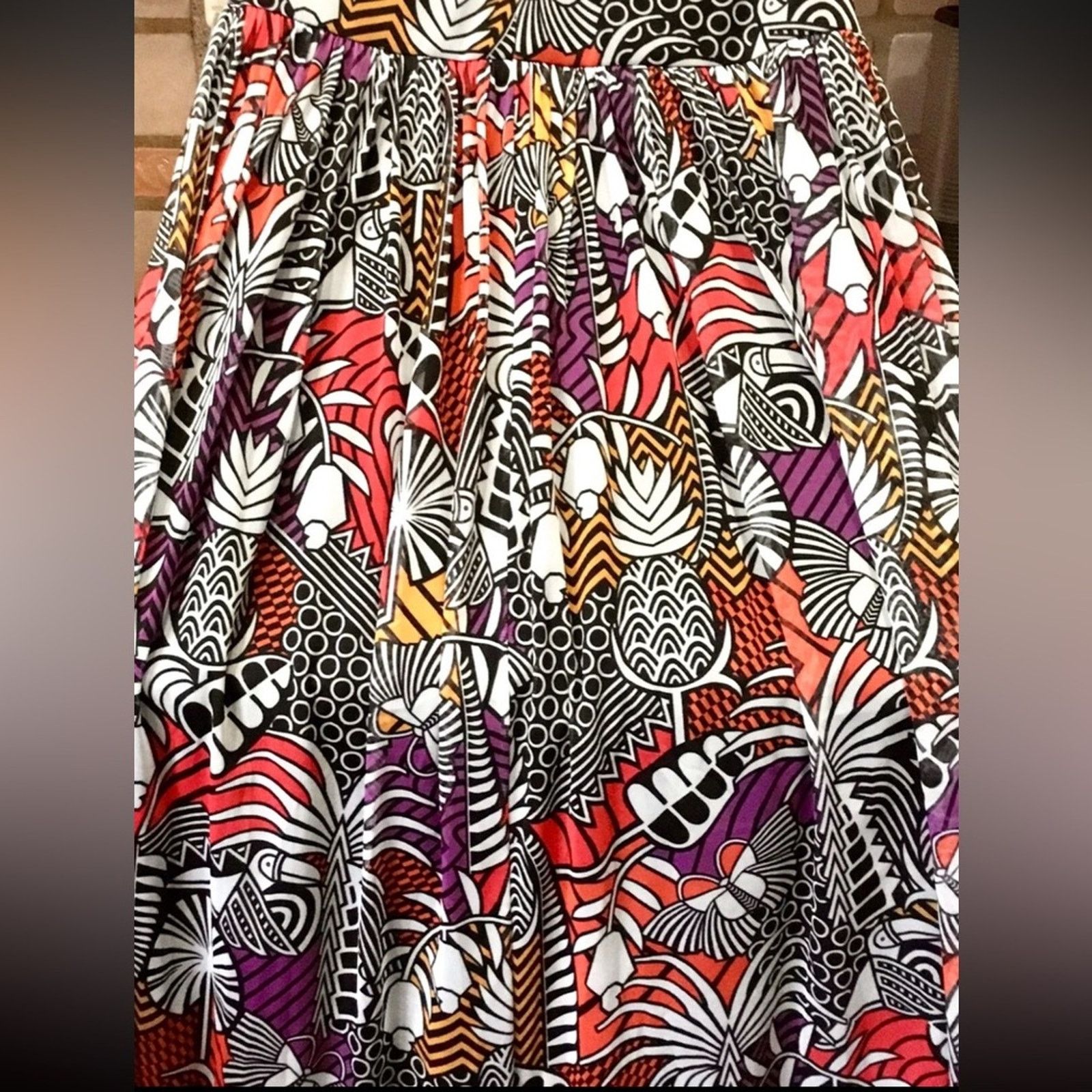 Farm Rio NEW FARM Rio Tropical Print Maxi Skirt - Black & Pink Size S Size 27" / US 4 / IT 40 - 6 Thumbnail