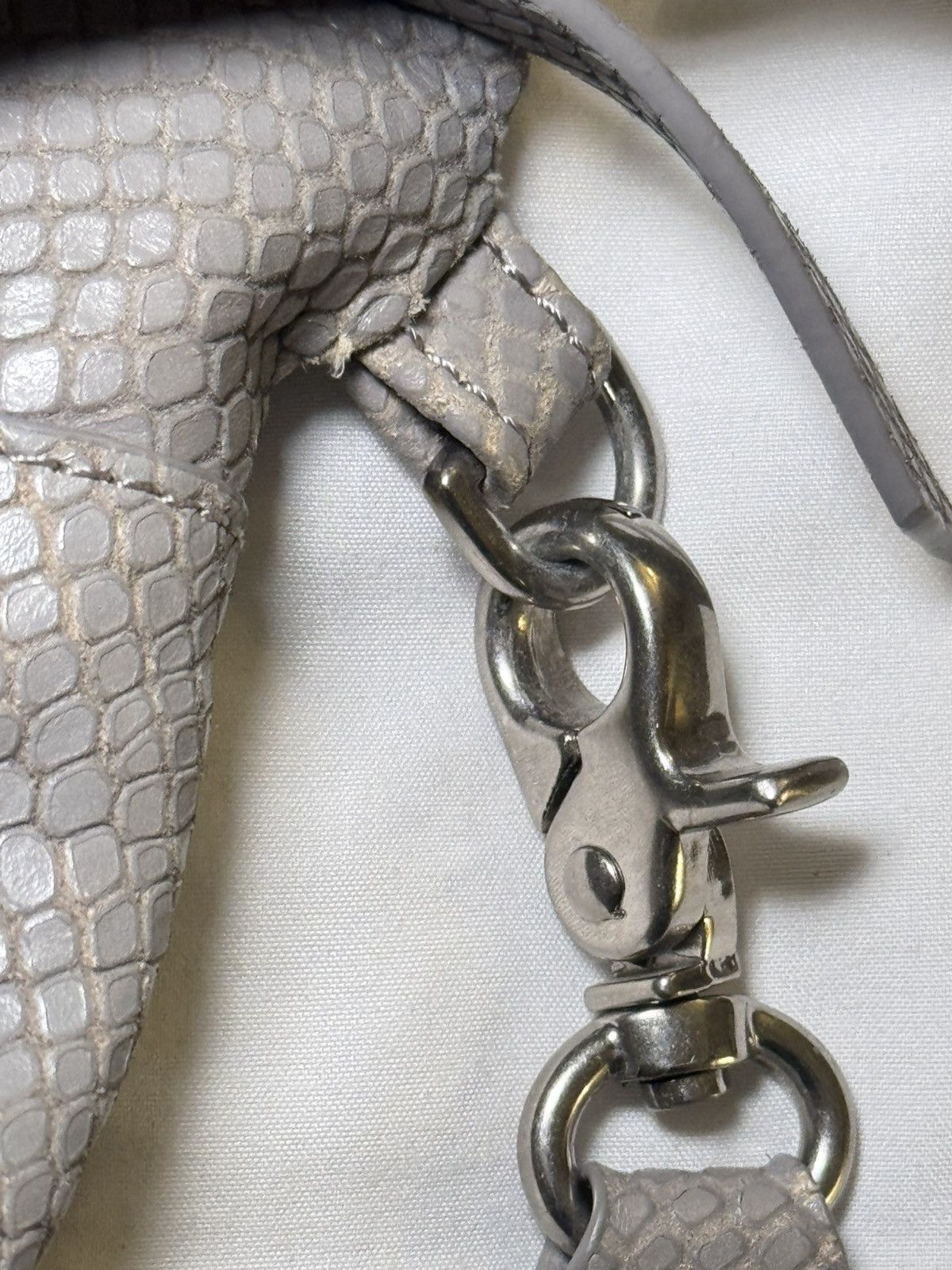 Other Vintage Foley & Corinna Grey Python Leather Bag Y2K Size ONE SIZE - 5 Thumbnail