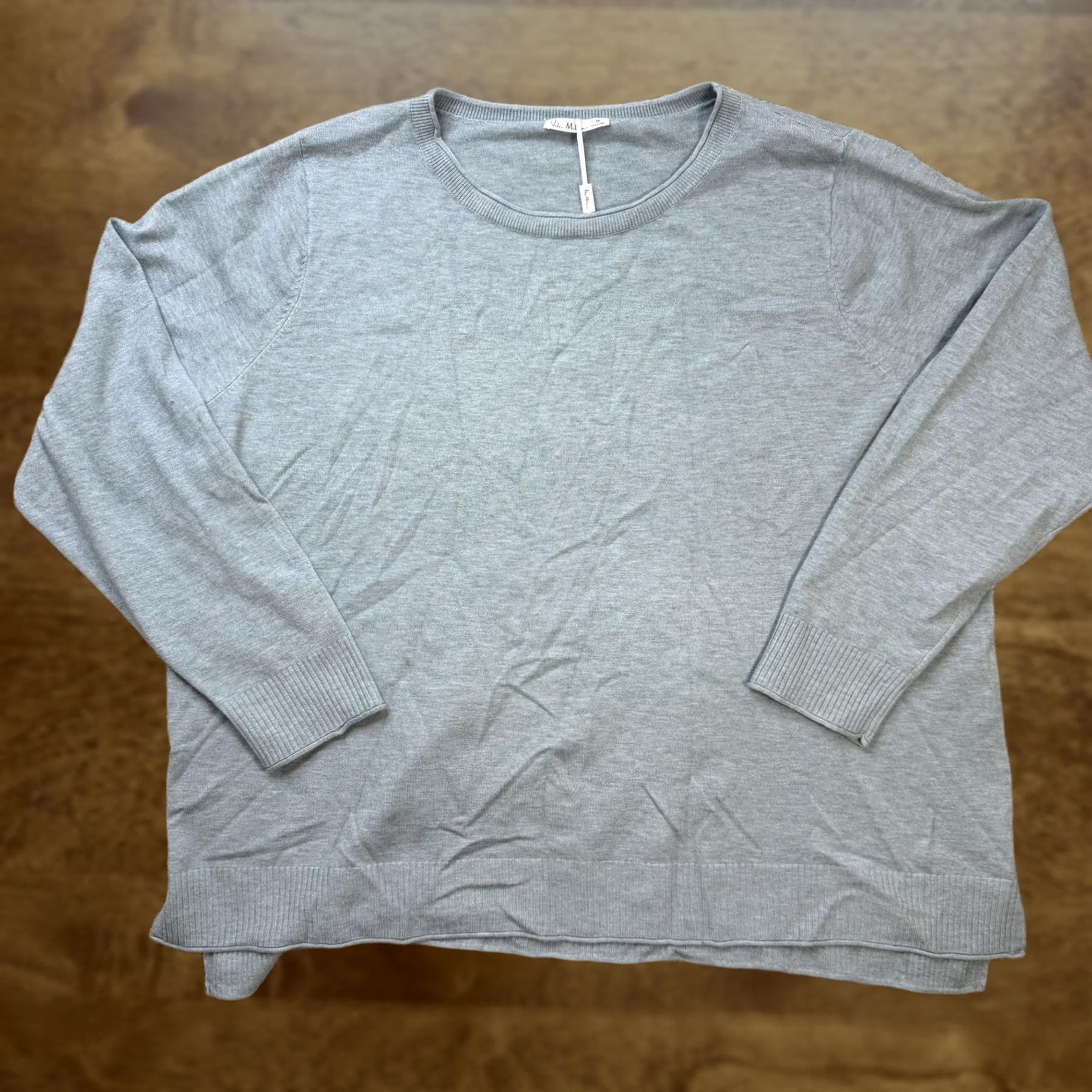 Vintage Vila Milano Sweater Womens 3X Green Crew Neck Lightweight Tight-Knit Pullover Size XXL / US 16-18 / IT 52-54 - 1 Thumbnail