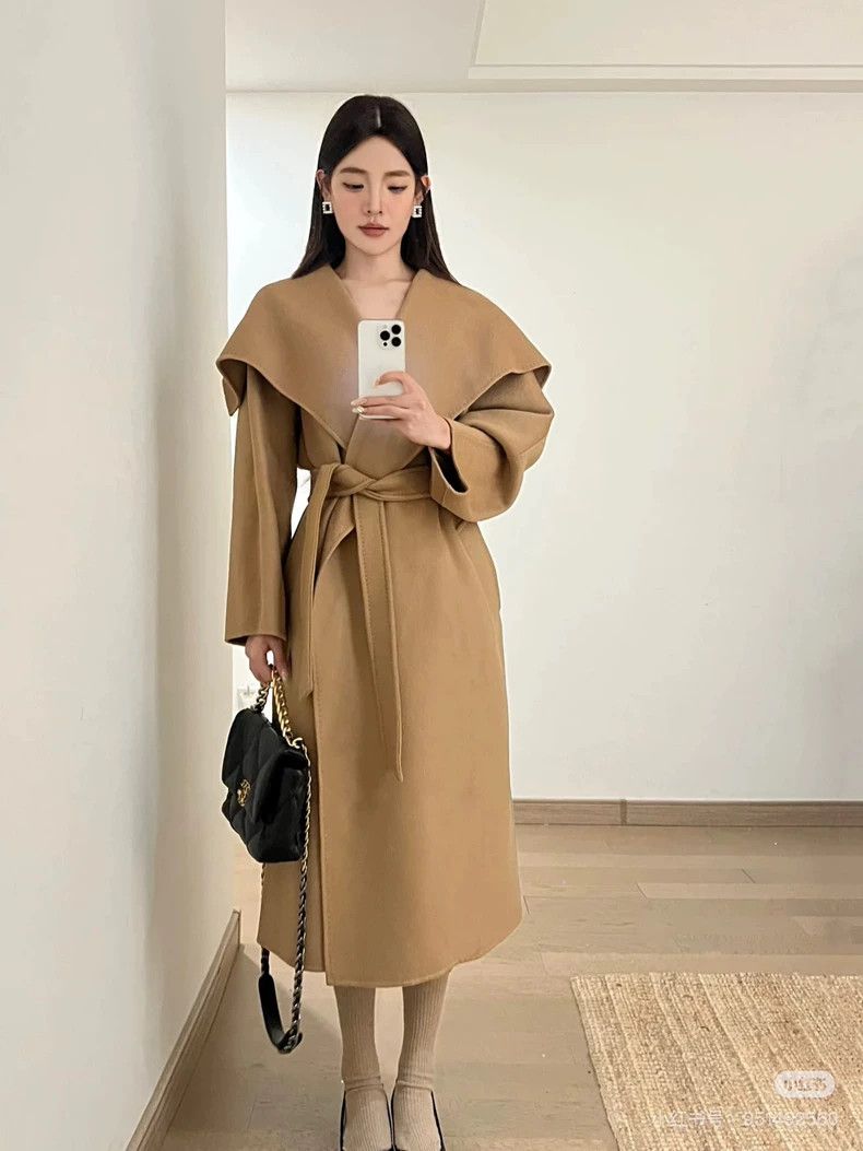 Max Mara Max Mara Large lapel full cashmere water ripple coat Size S / US 4 / IT 40 - 7 Thumbnail