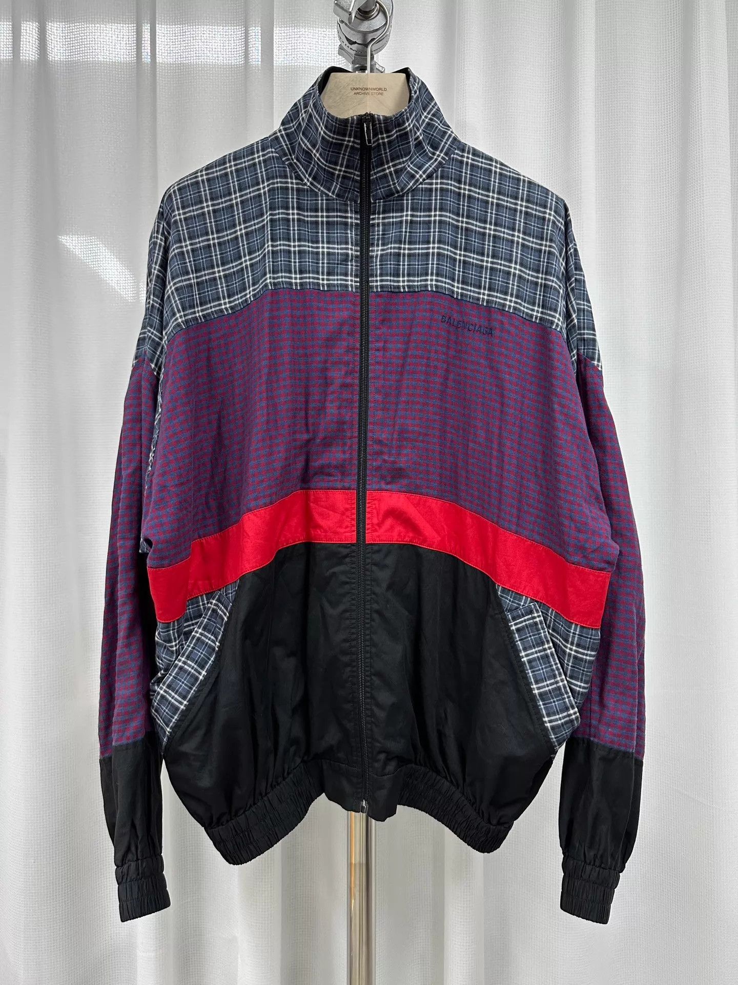 Balenciaga Balenciaga 18SS Check-Panel Track Jacket Size 46 Size US S / EU 44-46 / 1 - 1 Thumbnail