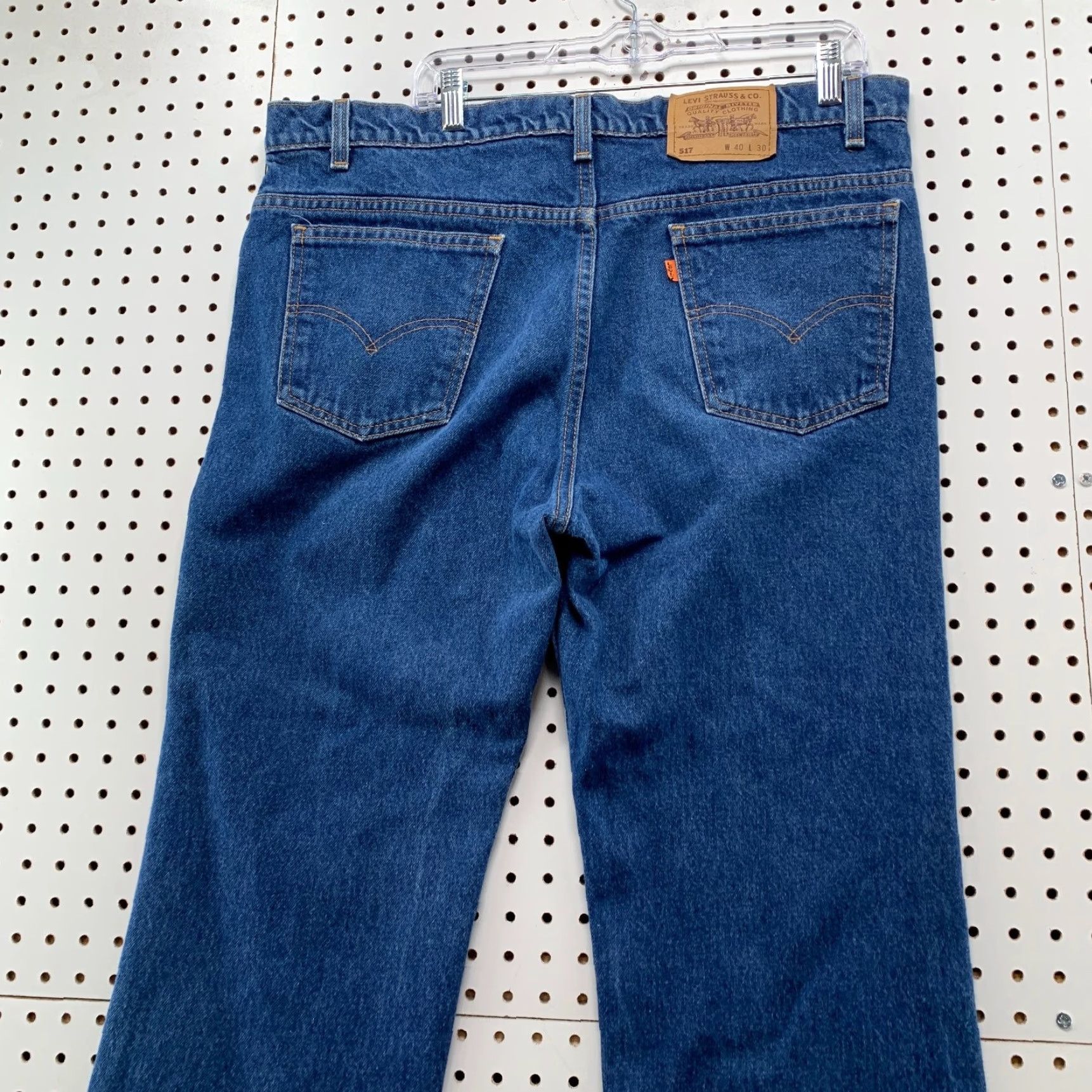 Levi's VINTAGE Levi's 517 Jeans Denim Boots Cut 90s Dark Wash Men 40x30 Regular Orange Tab USA Mens Size 40 Regular Blue Size US 40 / EU 56 - 7 Thumbnail