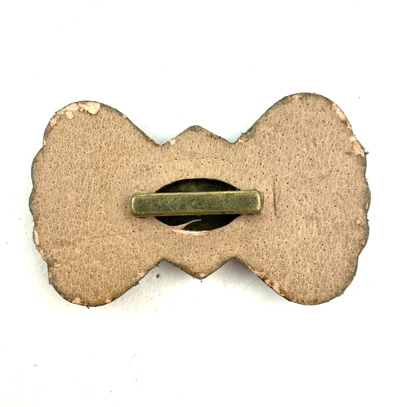 Native VINTAGE Native Leather Belt Buckle Piece Needs Repair DIY Western Buckle Men Metal Size ONE SIZE - 4 Thumbnail