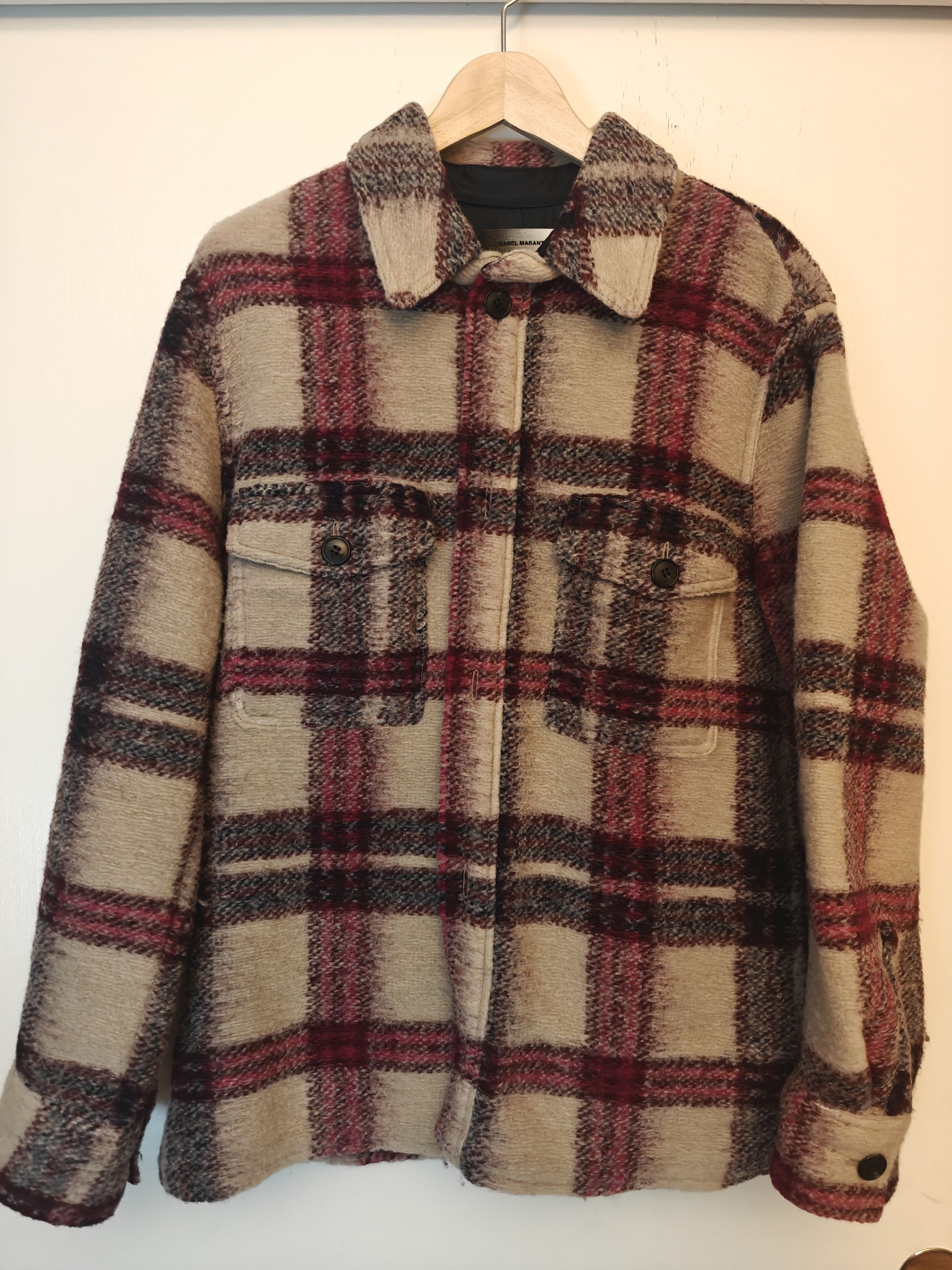 Isabel Marant Kervont checked wool-blend shirt jacket Size US S / EU 44-46 / 1 - 1 Thumbnail