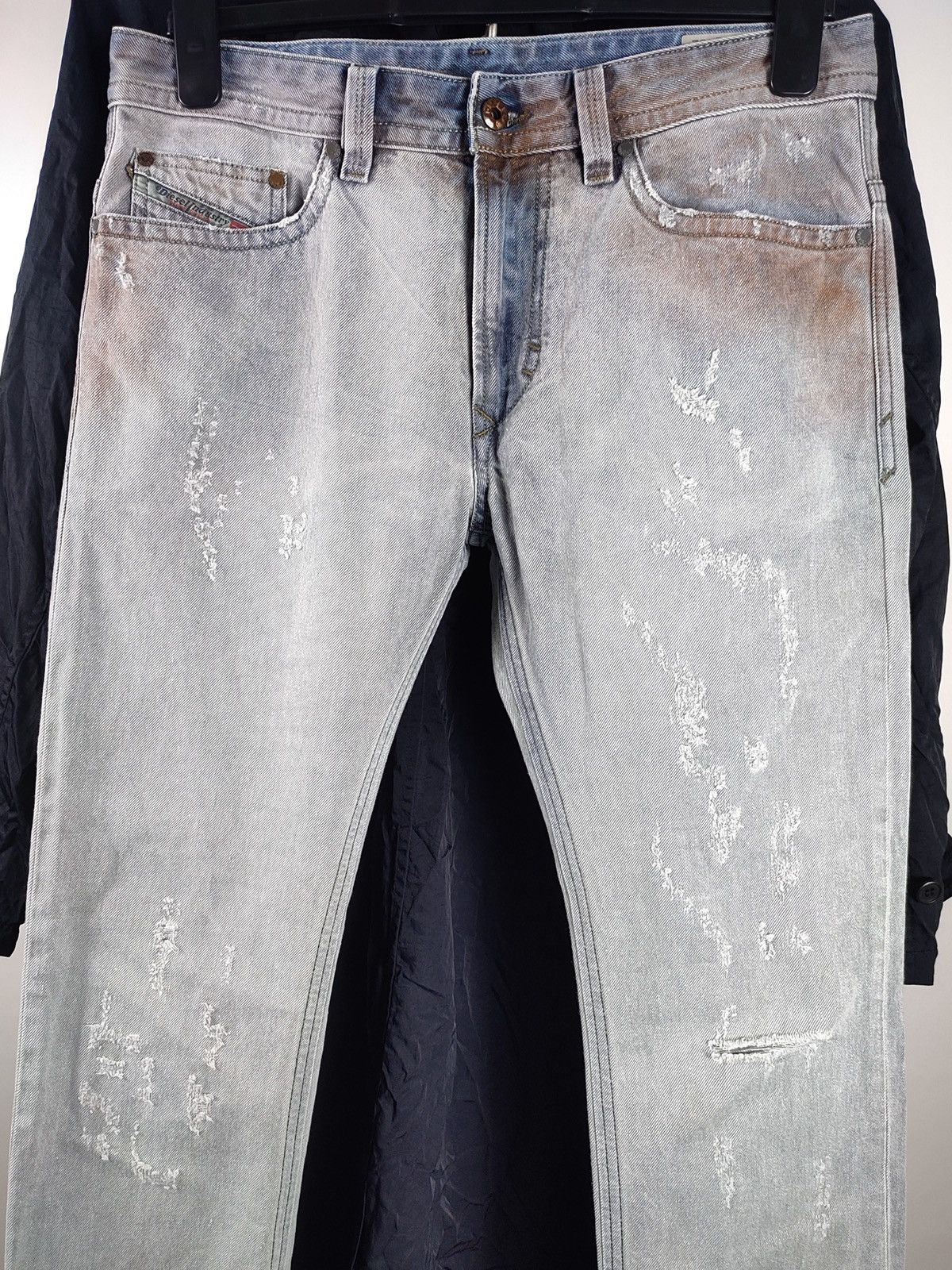Diesel Diesel Rust Thavar Painted Distressed Slim Fit Denim Jeans Size US 30 / EU 46 - 2 Thumbnail