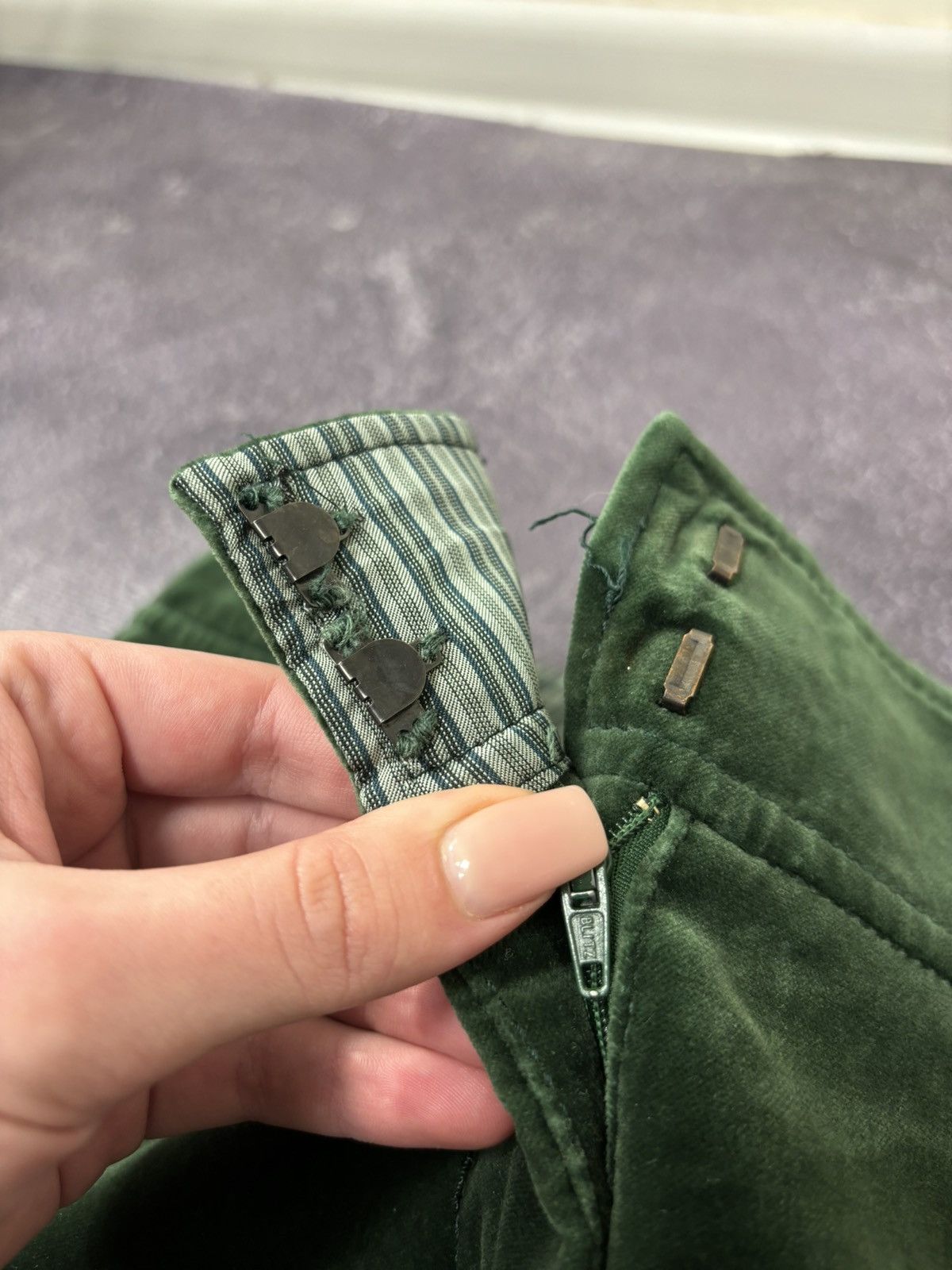 Etro Etro Velour Velvet Emerald Green Plush Women’s Luxury Pants Size 30" / US 8 / IT 44 - 15 Thumbnail