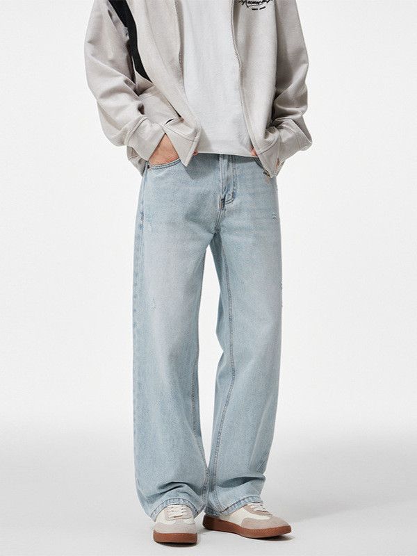 Japanese Brand American washed high-street loose straight flared jeans Size US 32 / EU 48 - 2 Thumbnail