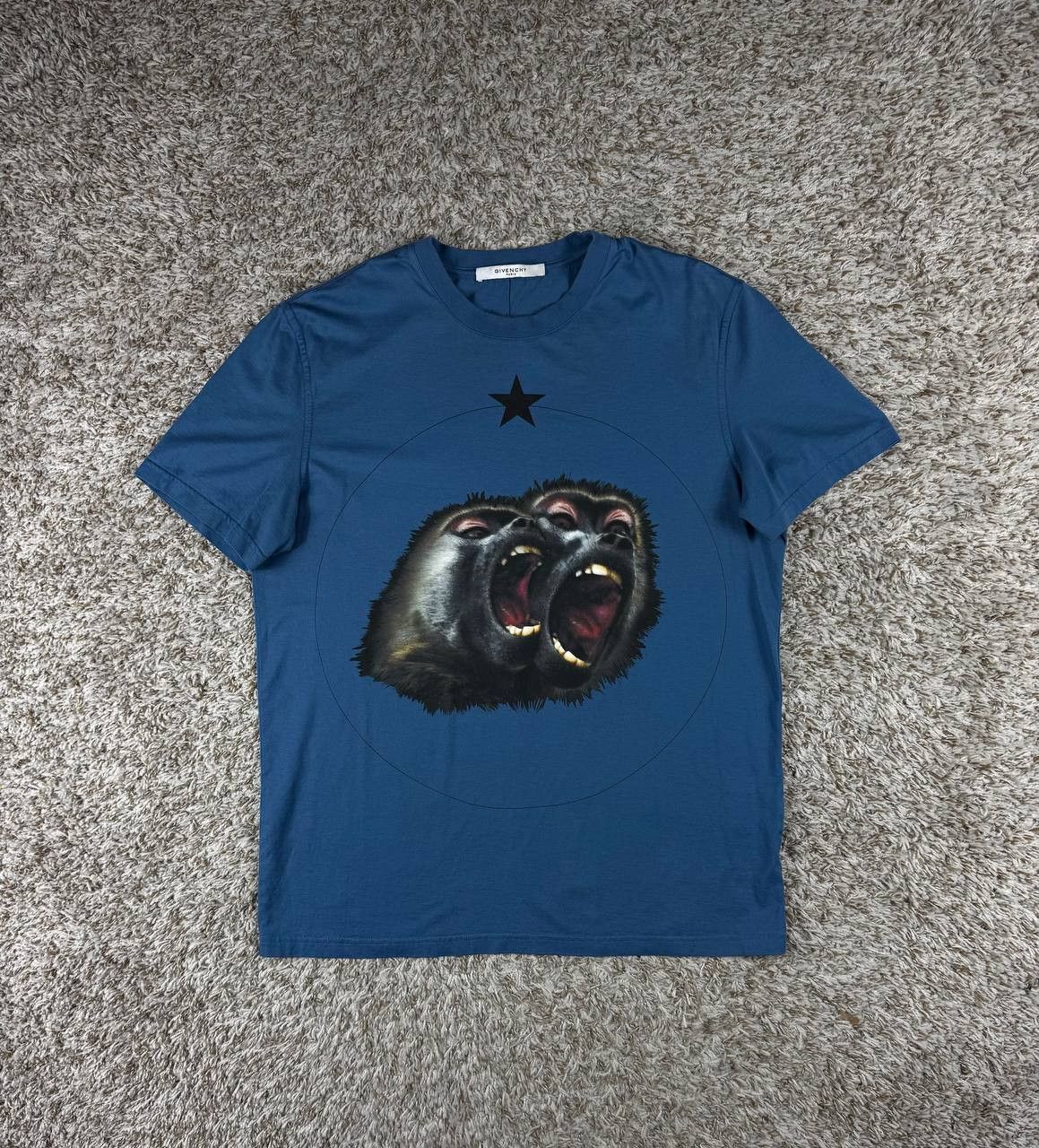 Givenchy Givenchy Monkey Brothers Graphic T-Shirt Blue Size US XL / EU 56 / 4 - 1 Thumbnail