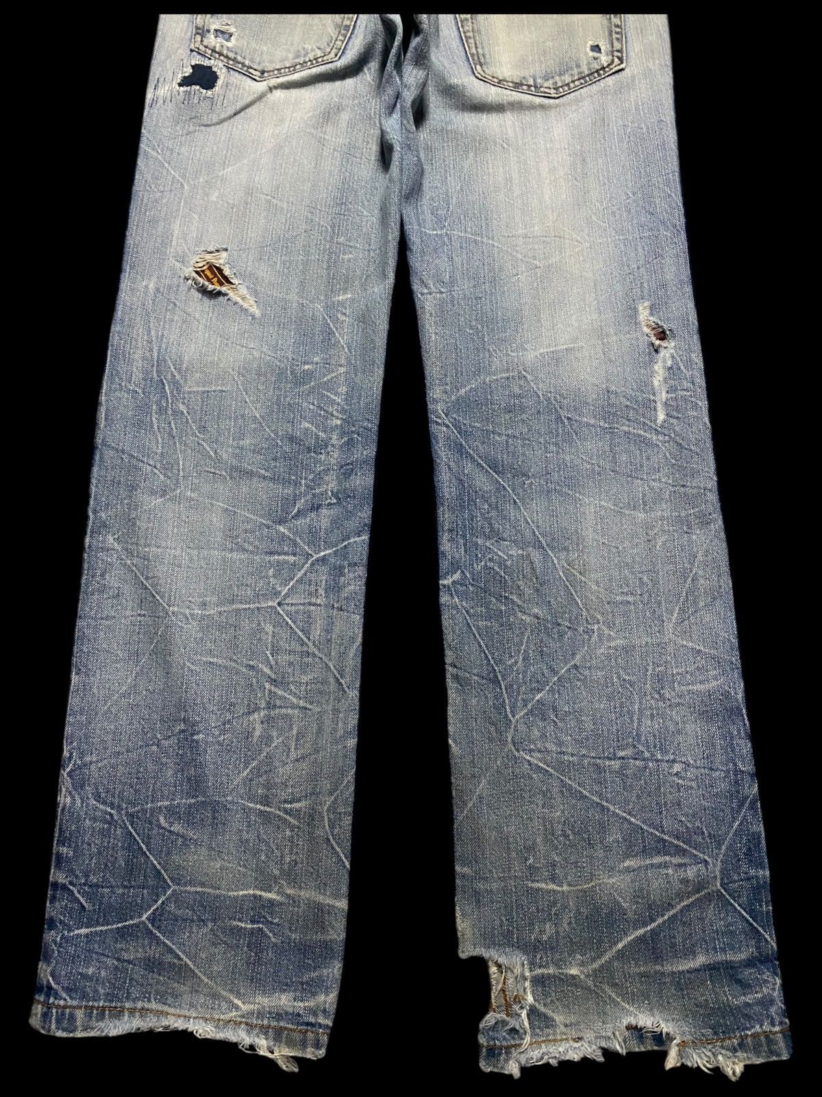 Japanese Brand Japanese Brand Nylaus Thunder Double Waist Trash Loose Jeans Size US 30 / EU 46 - 6 Thumbnail