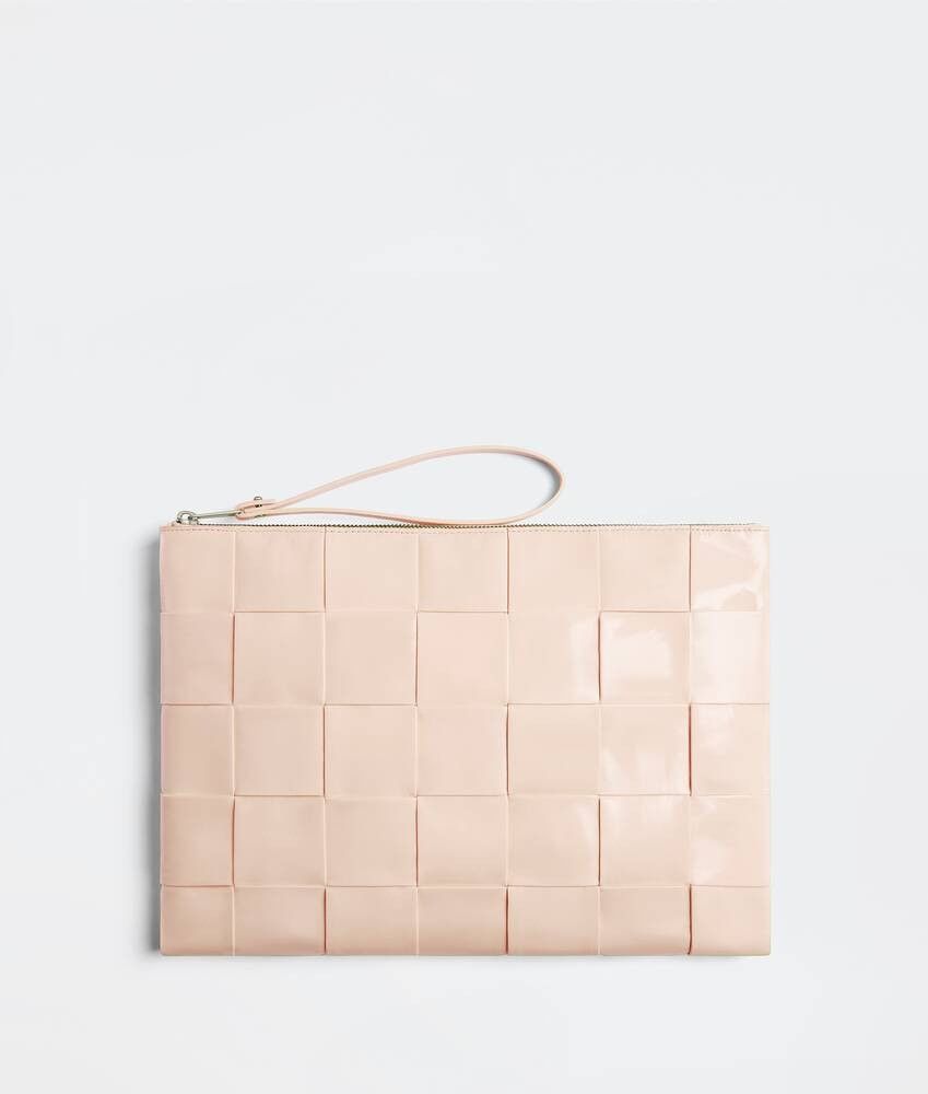 Bottega Veneta o1loc1c0325 Size: OS / 691092 Unisex Pouch in Light Pink Size ONE SIZE - 1 Thumbnail