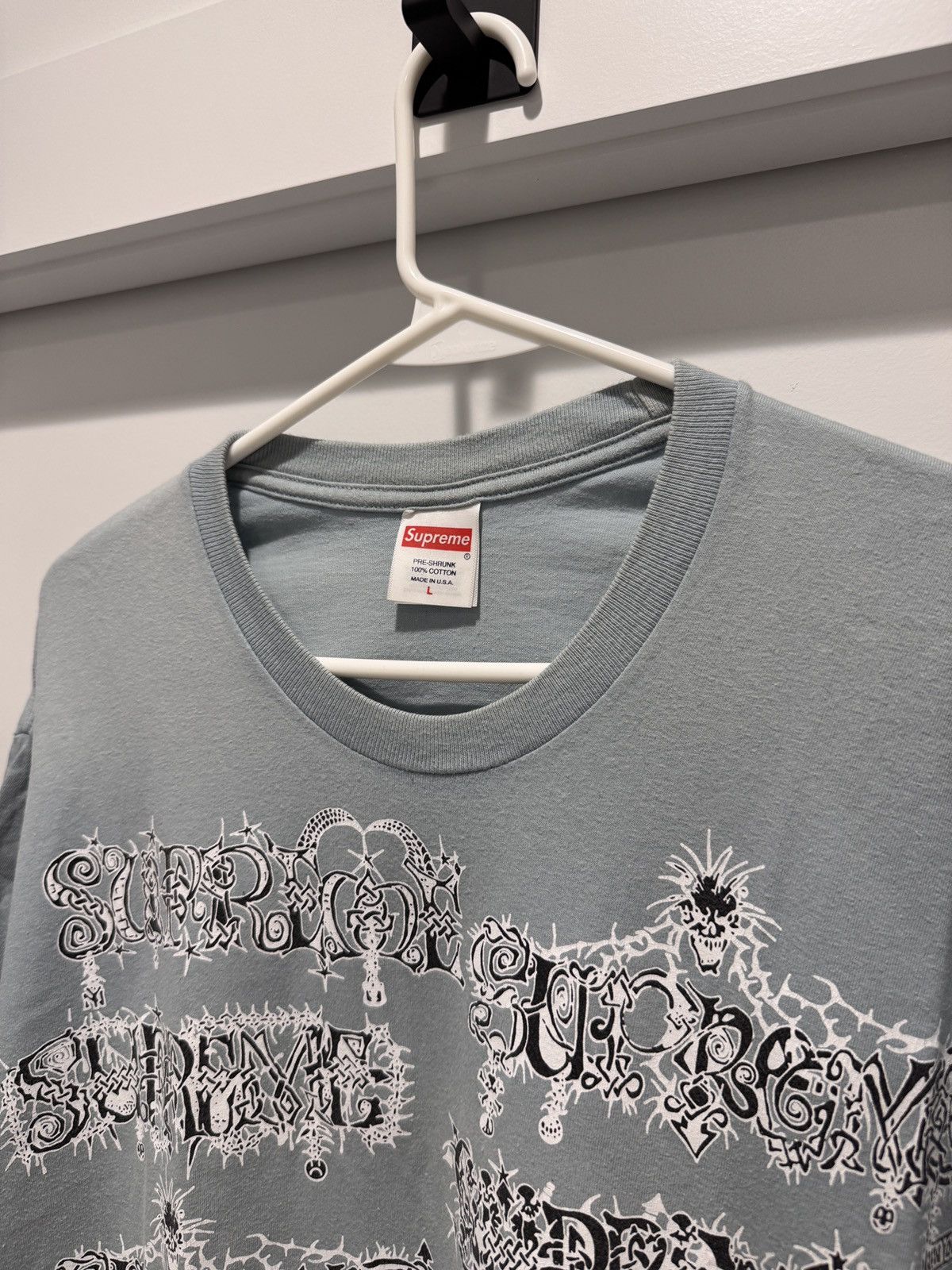 Supreme Supreme Wombat Dusty Blue Tee T Shirt Size L Large Size US L / EU 52-54 / 3 - 4 Thumbnail