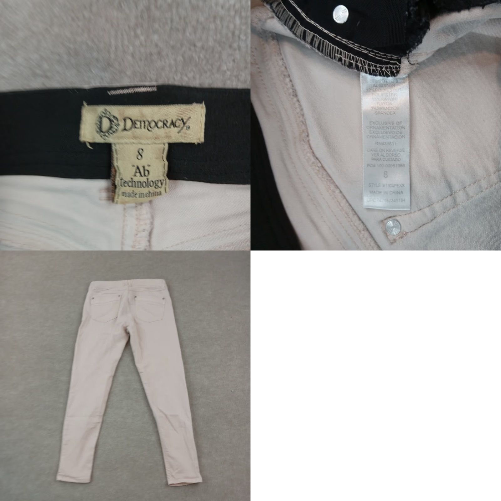 Vintage Womens Democracy Jeans Size 8 Extra Large XL Pink Straight Stretch Size 30" / US 8 / IT 44 - 8 Thumbnail