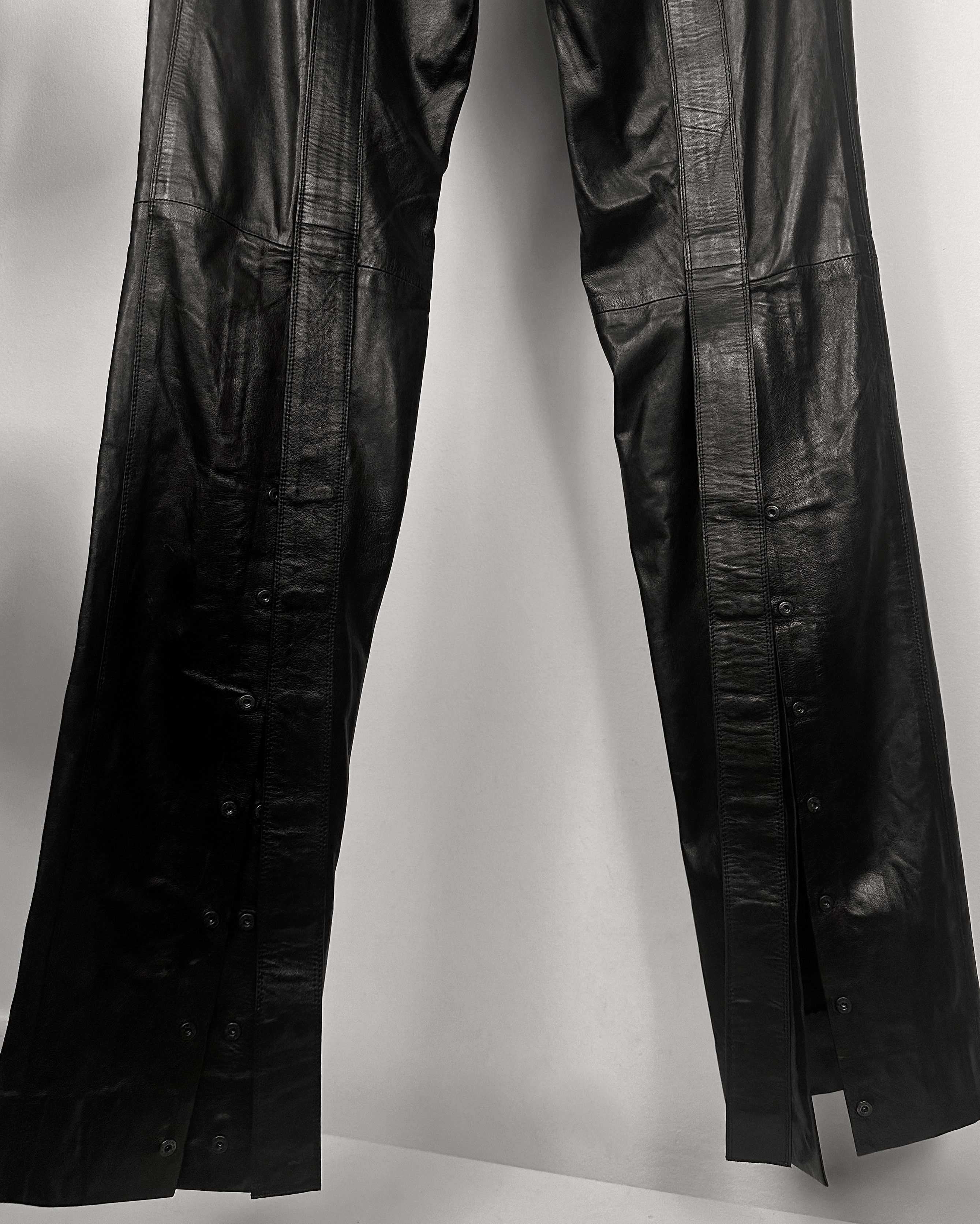 Gucci Gucci Leather Straight-Bootcut Transformer Biker Pants Size US 31 - 4 Thumbnail