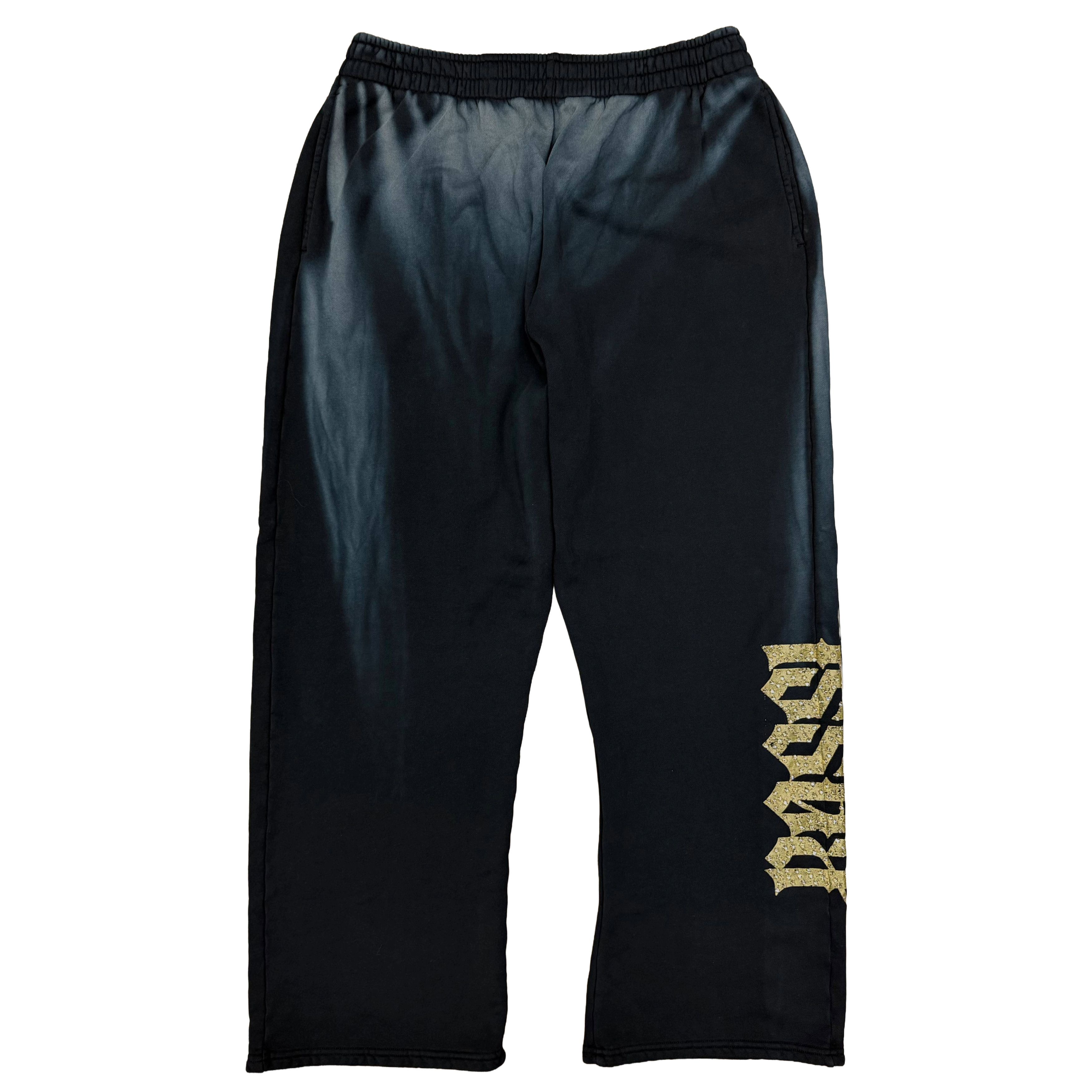 Bossi Sportswear Bossi Rhinestone Logo Sweatpants Washed Black/Gold Size US 40 / EU 56 - 1 Preview