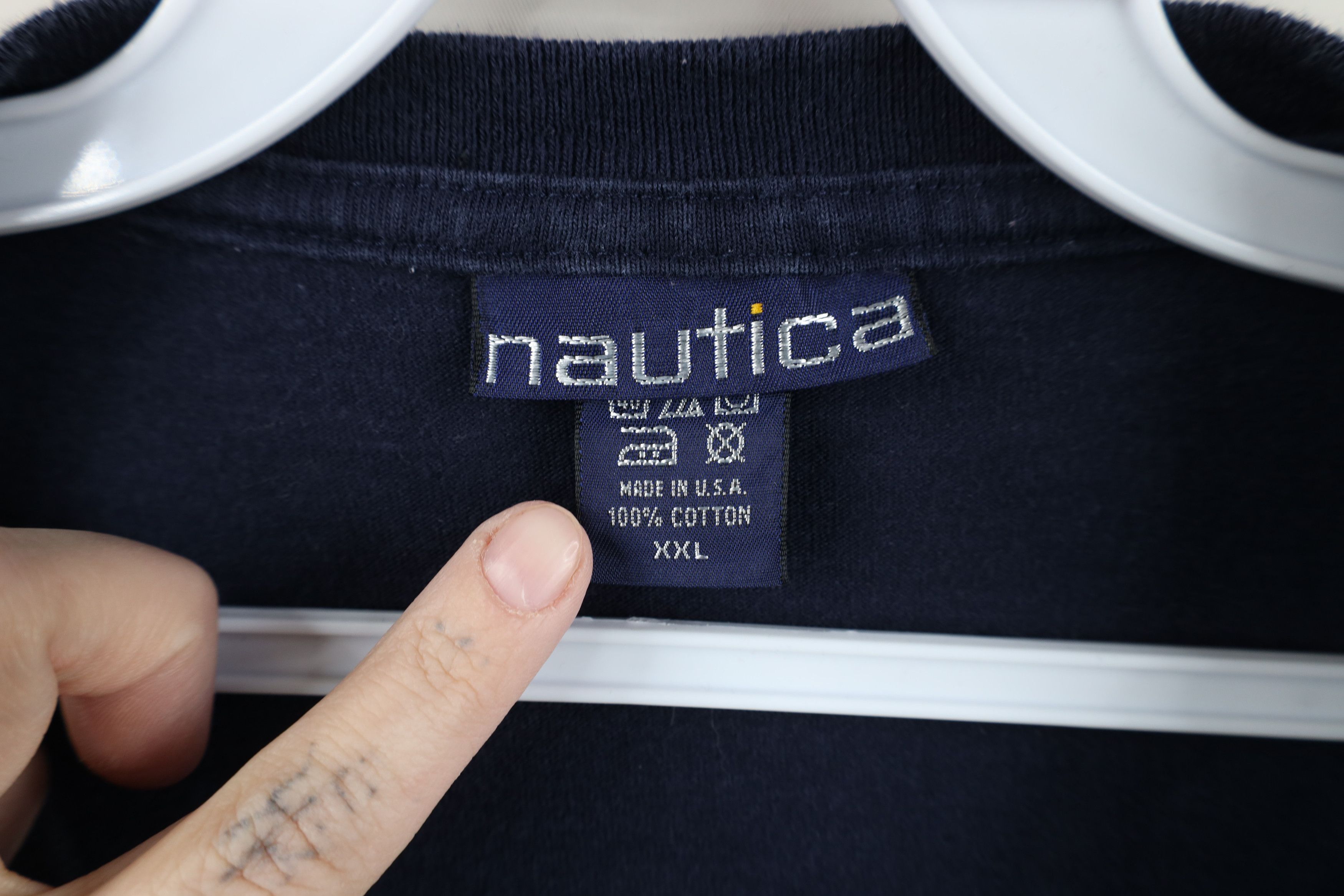Nautica Vintage 90s Nautica Spell Out Sailing T-Shirt Blue USA Size US XXL / EU 58 / 5 - 9 Thumbnail