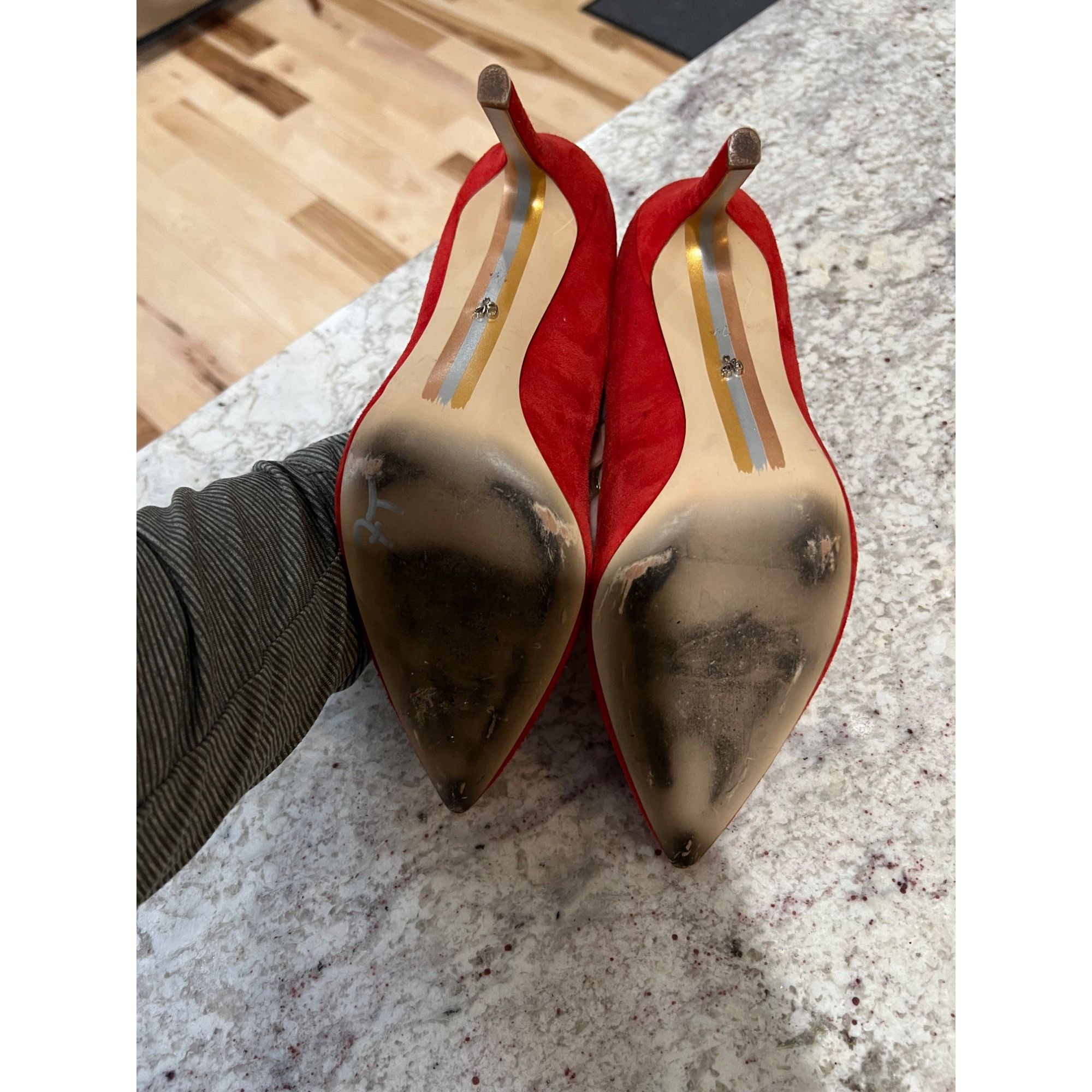 Sam Edelman SAM EDELMAN Womens Hazel Red Heels - Size 7.5 Size US 7.5 / IT 37.5 - 5 Thumbnail