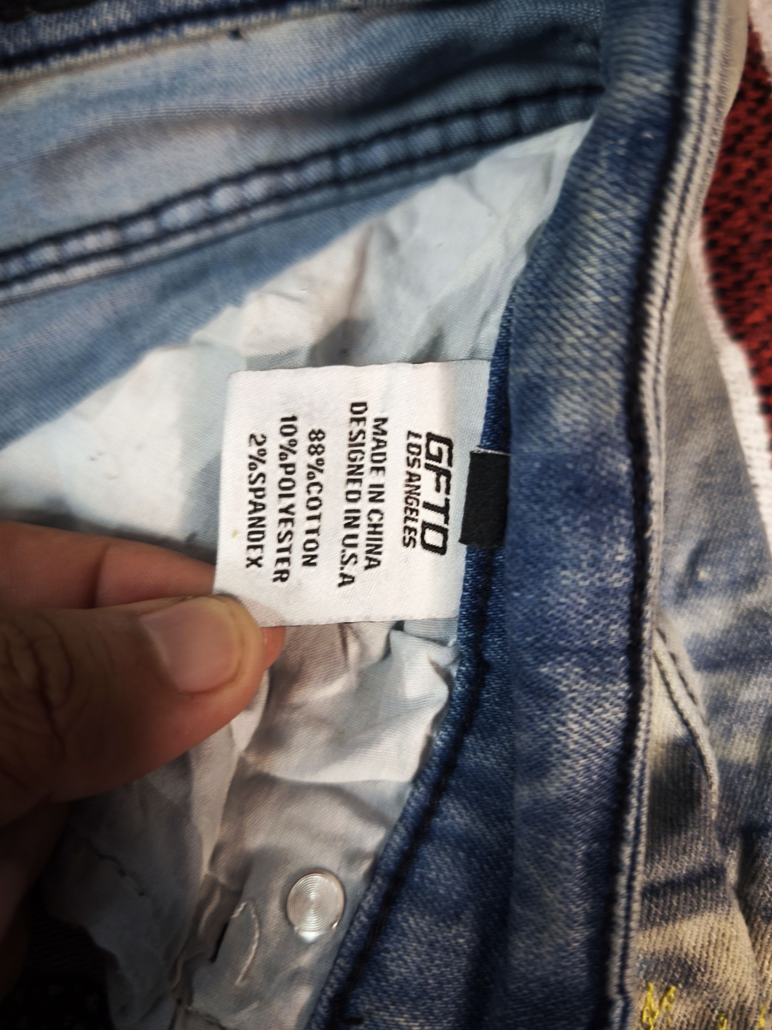 Designer × Punk and Yo GFTD Los Angeles x Army Slim-fit Jeans Size US 32 / EU 48 - 6 Thumbnail