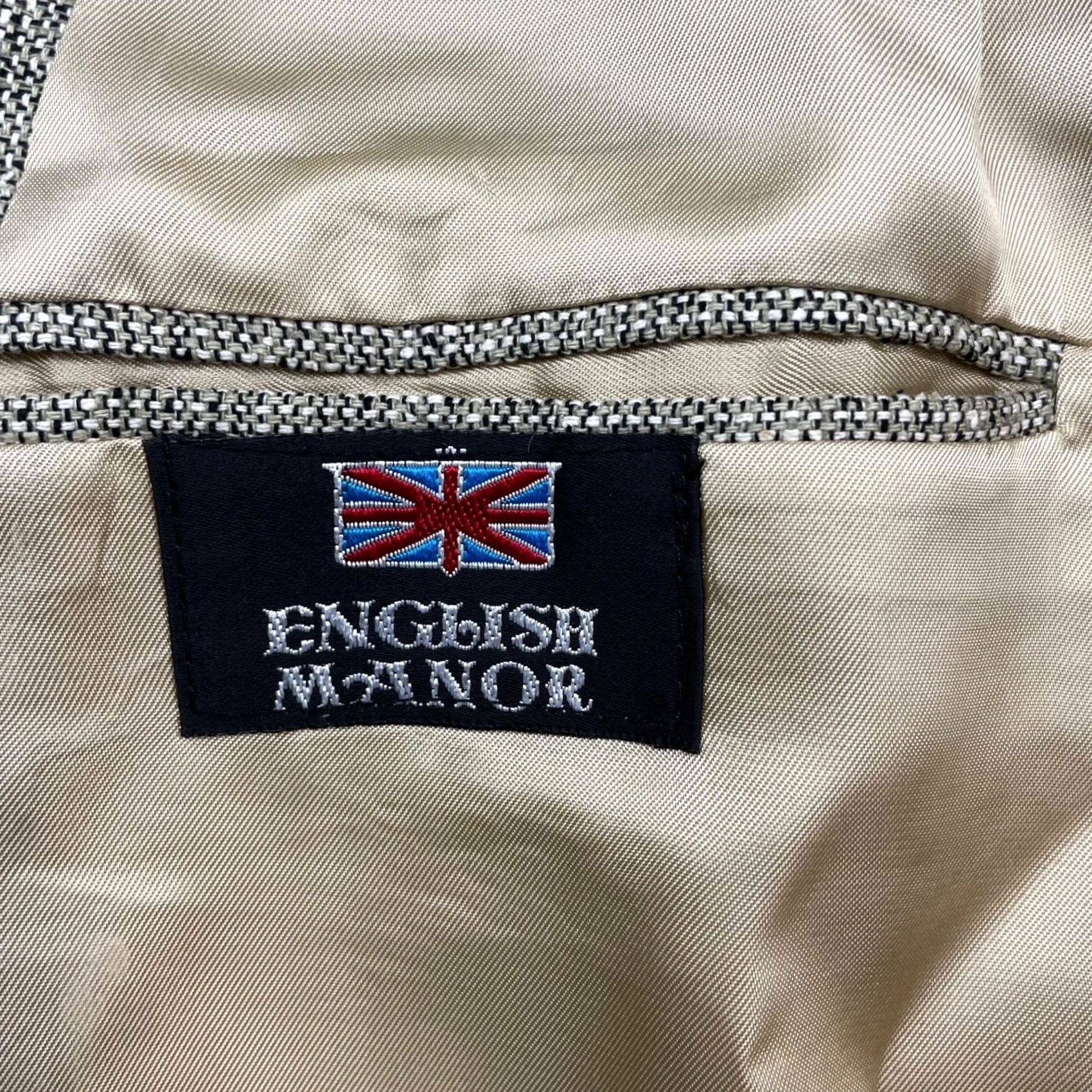 Vintage VINTAGE English Manor Blazer Jacket Beige/Black 2-Button 100% Silk Tweed 48R Mens Size 48R - 5 Thumbnail
