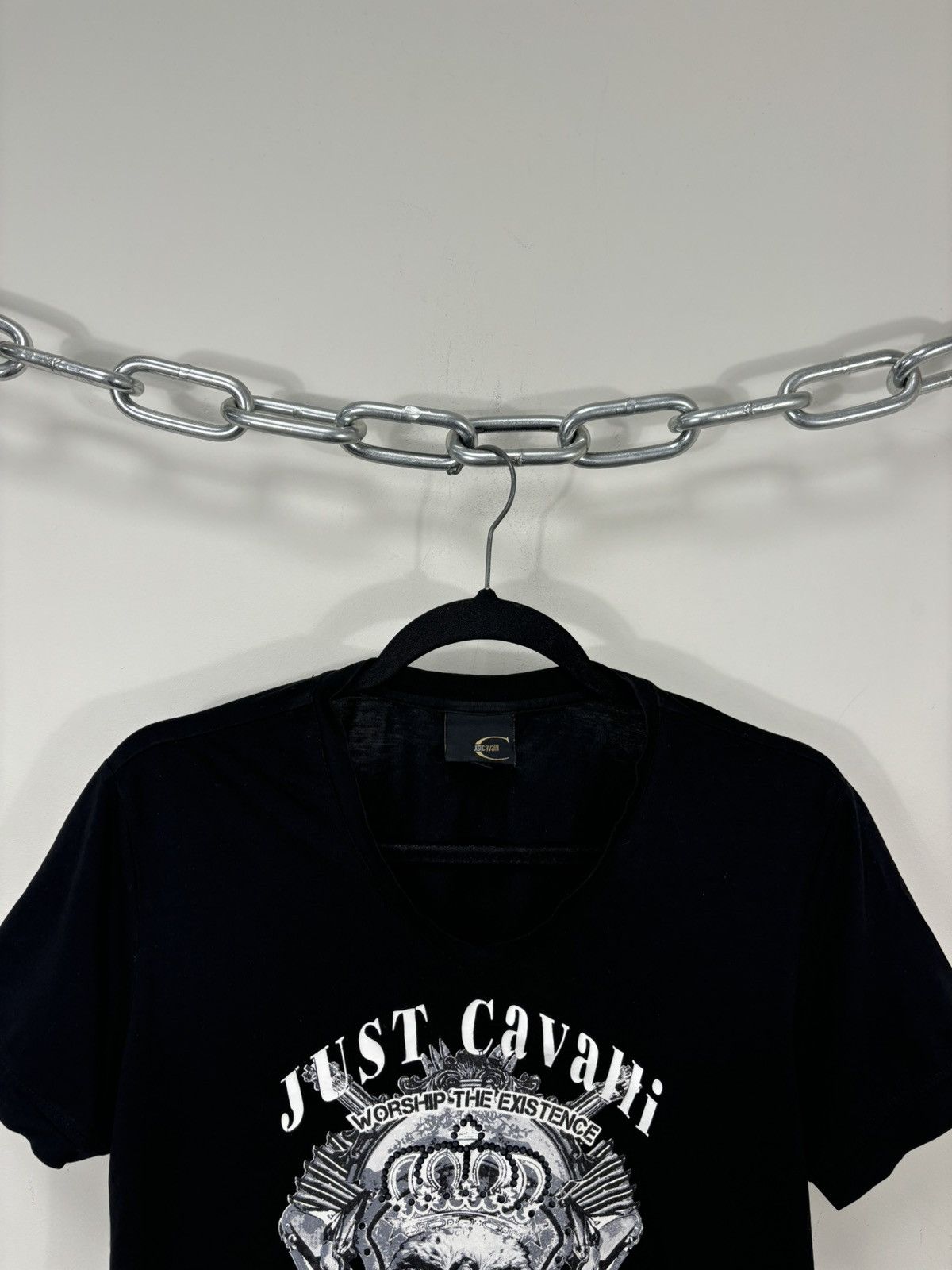 Just Cavalli Just Cavalli Women’s Big Eagle Logo Luxury Black T-Shirt Tee Size L / US 10 / IT 46 - 6 Thumbnail