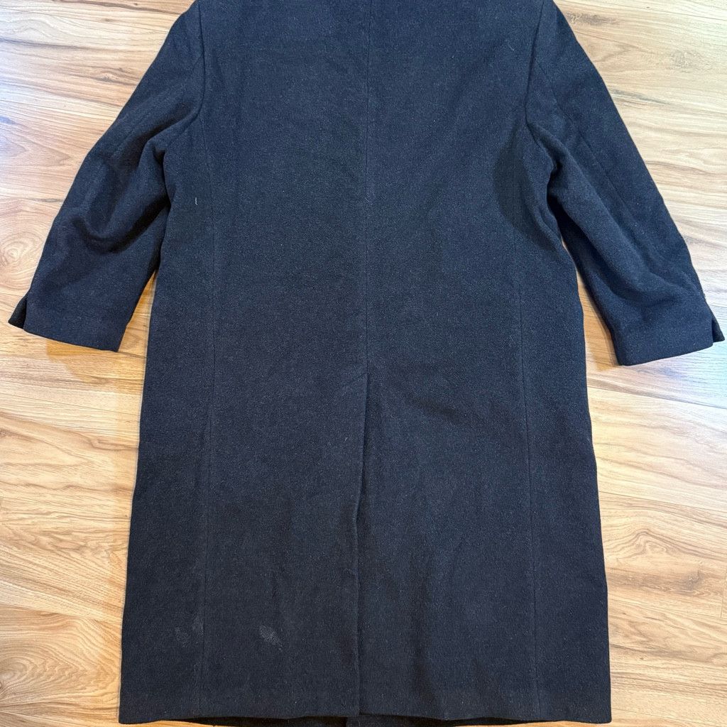 Z Brand Di Silver Men’s 46R Cashmere Blend Overcoat Black Size US XL / EU 56 / 4 - 2 Thumbnail