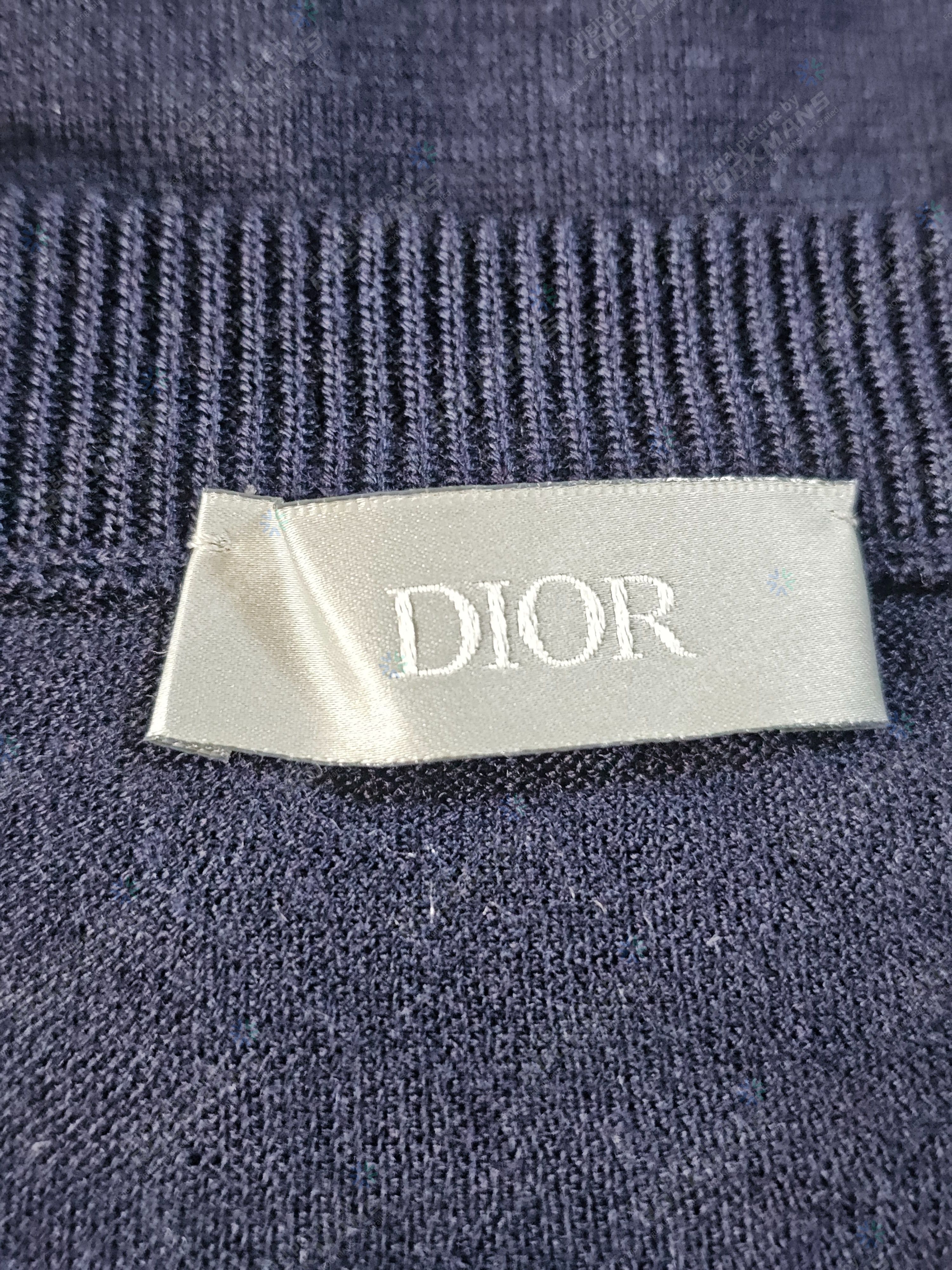 Dior Dior x Daniel Arsham Navy Wool Silk Sweater Jumper XL Size US XL / EU 56 / 4 - 4 Thumbnail