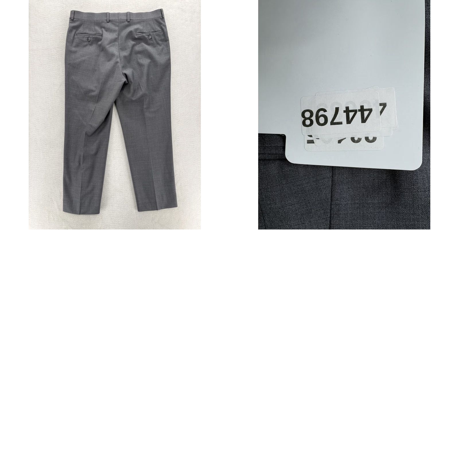 Vintage Riviera Jack Victor Pants Mens 36x28 Gray Traveller Wool Blend Dress Flex Formal Size US 36 / EU 52 - 9 Thumbnail