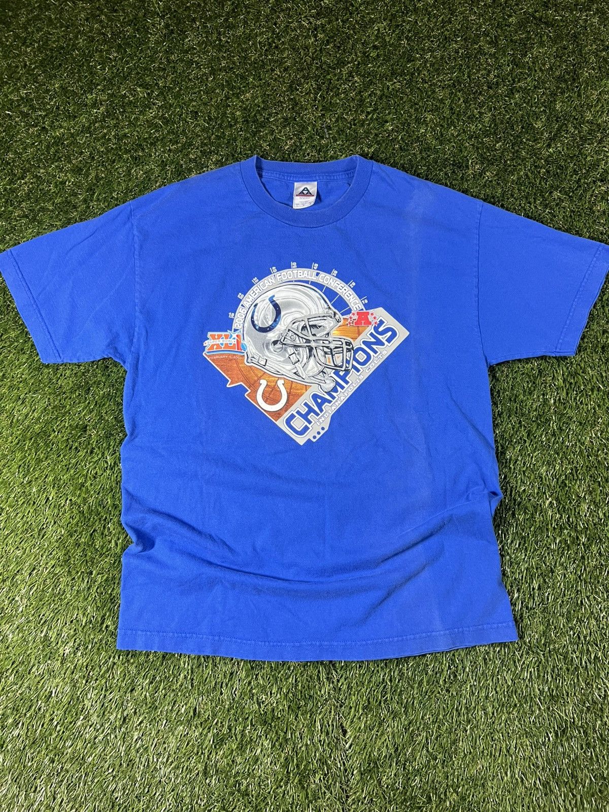 NFL Vintage Y2K Indianapolis Colts AFC Champion NFL Football Tee Size US L / EU 52-54 / 3 - 1 Thumbnail