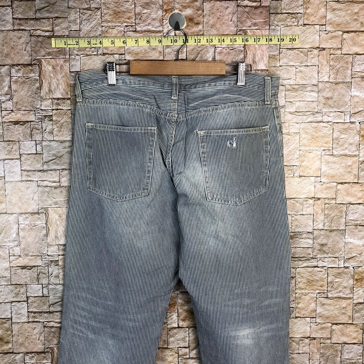 GU GU Grey Stripe Casual Pants #A346 Size US 33 - 15 Thumbnail