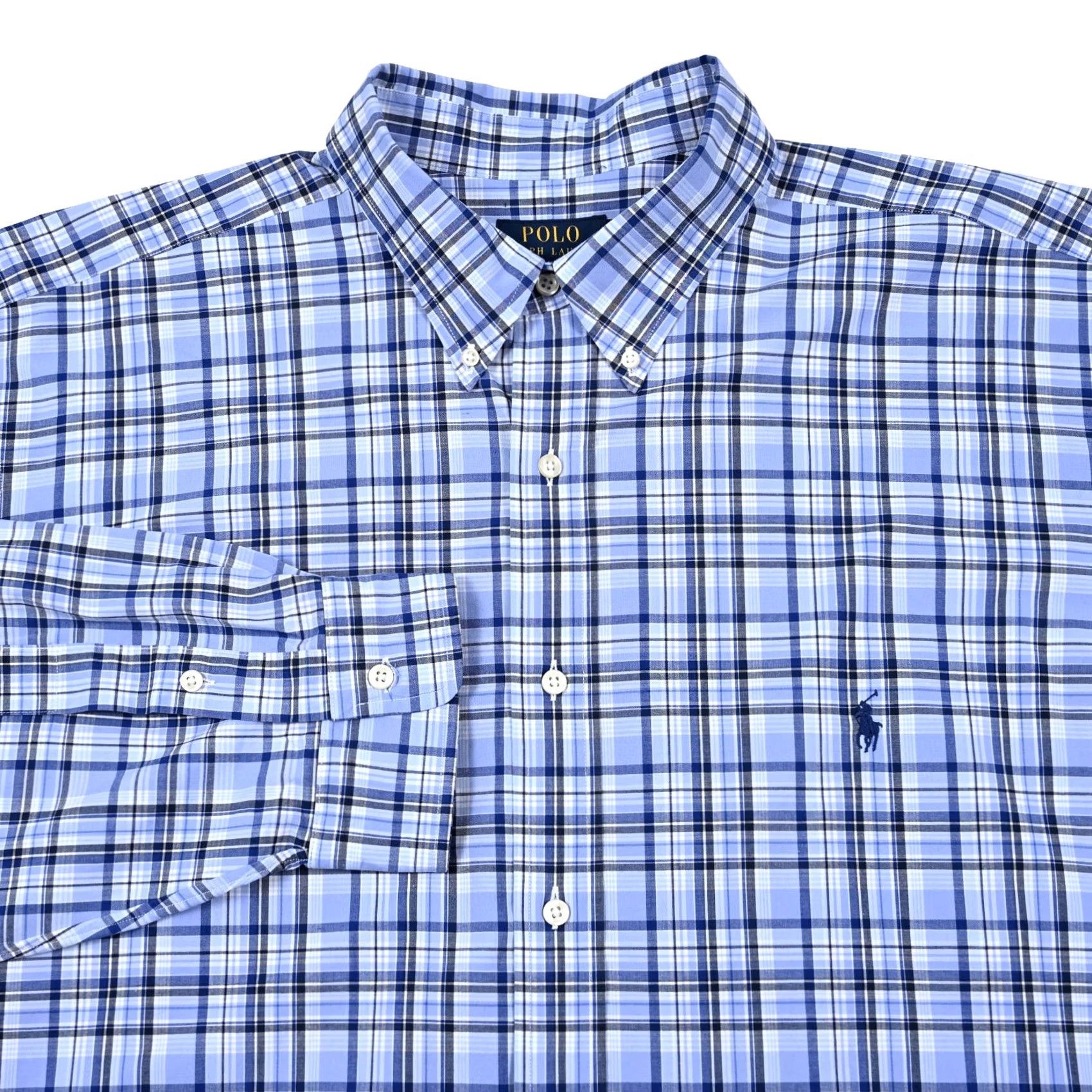 Polo Ralph Lauren Polo Ralph Lauren Shirt Mens 2XB Plaid Button Down Long Sleeve Performance Pony Size US XXL / EU 58 / 5 - 2 Thumbnail