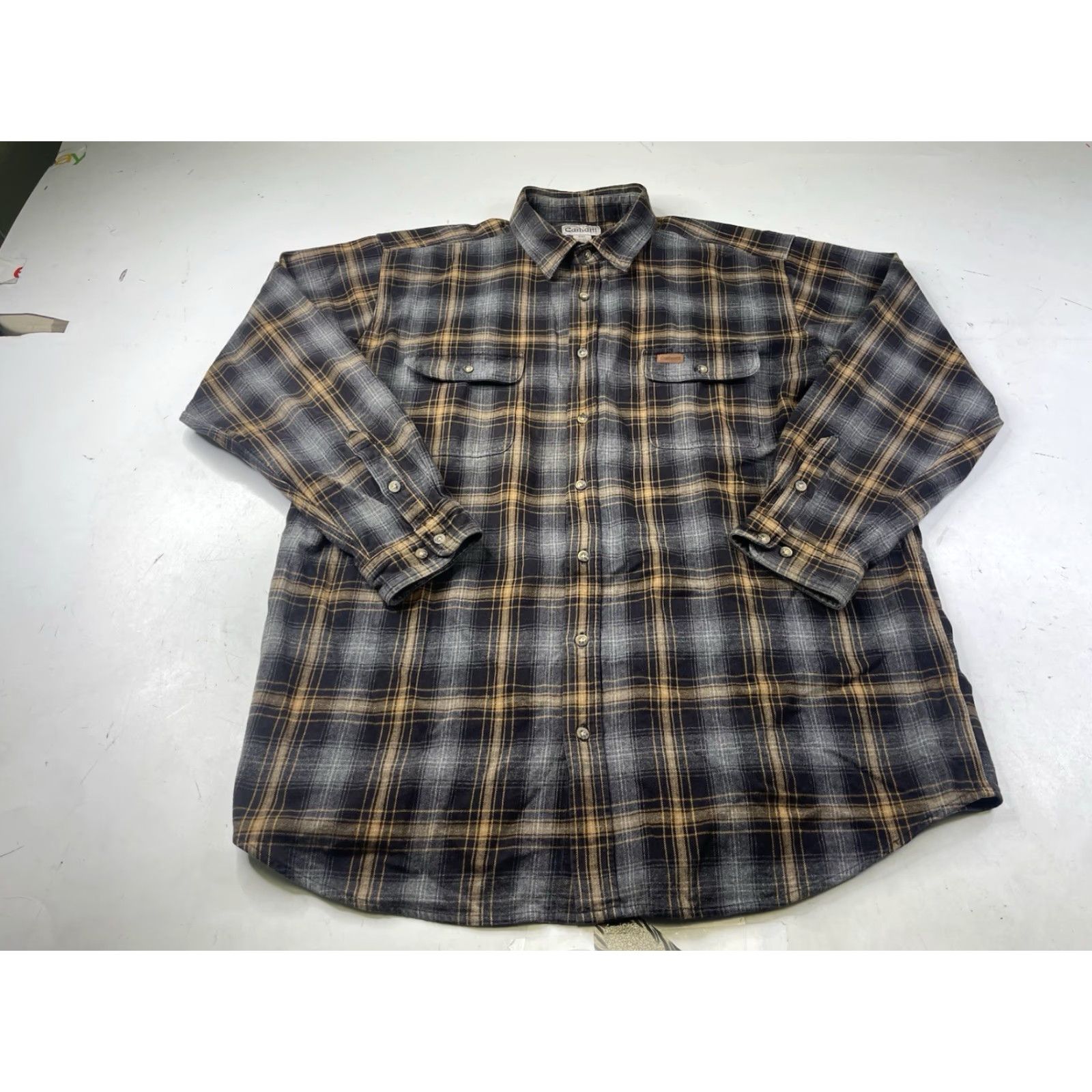 Carhartt Carhartt Shirt Men's 2XLT Heavyweight Flannel Plaid Long Sleeve Cotton S175 Work Size US XXL / EU 58 / 5 - 2 Thumbnail