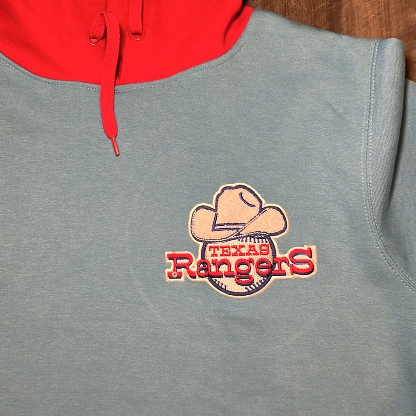 Vintage Texas Rangers Stitches Cooperstown Collection Throwback Hoodie XL Men Blue Pullover Hoodie Size US XL / EU 56 / 4 - 6 Thumbnail
