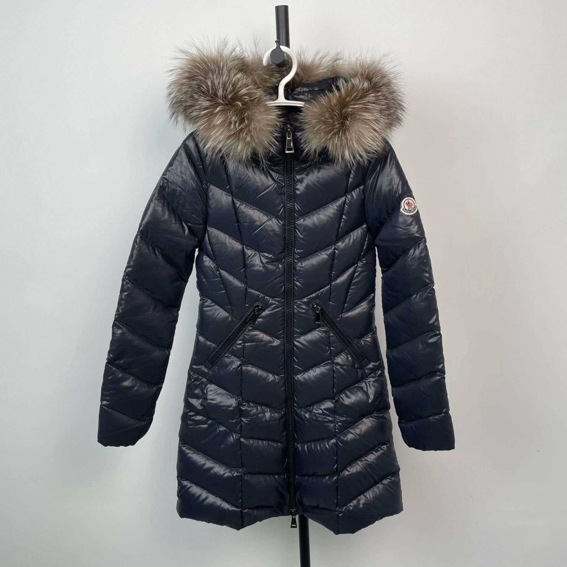 Moncler Moncler Down Blue Down Jacket L Women Size L / US 10 / IT 46 - 1 Thumbnail