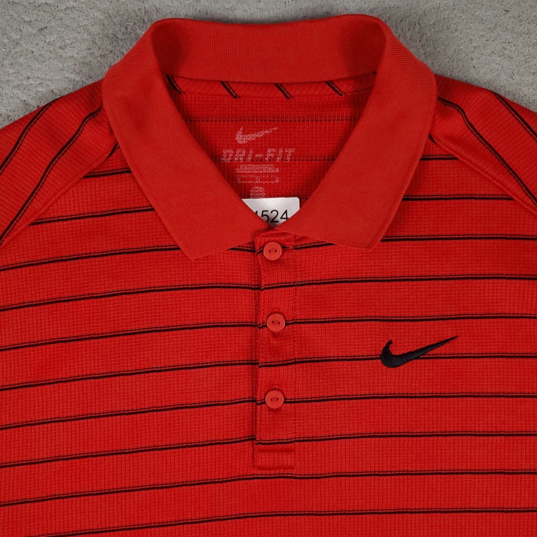 Nike Nike Polo Shirt Mens M Red Striped Dri-Fit Golf Casual Short Sleeve Polo Size US M / EU 48-50 / 2 - 2 Thumbnail