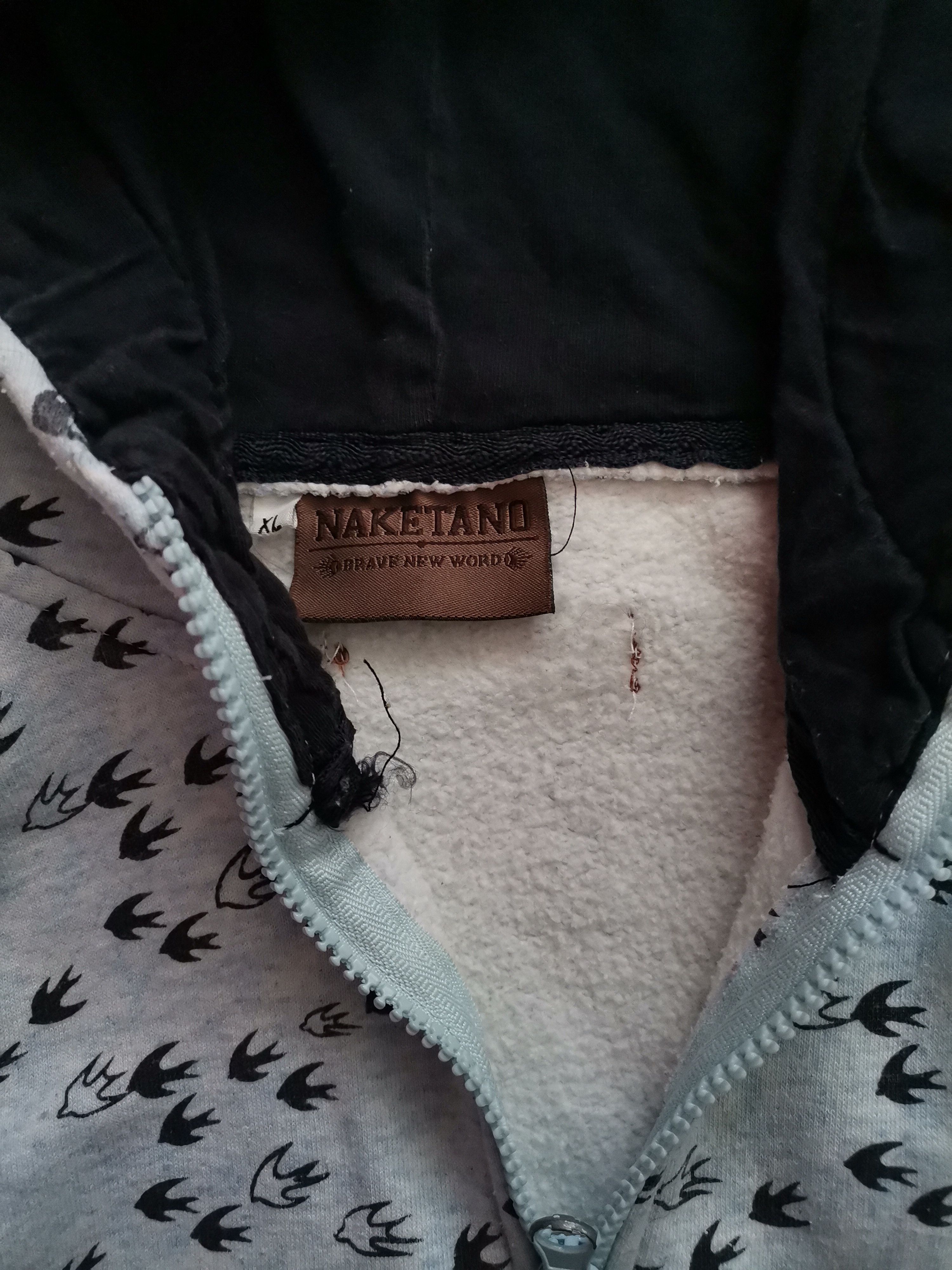 Naketano Naketano Women's Zip Up Birds Hoodie Size XL / US 12-14 / IT 48-50 - 2 Thumbnail