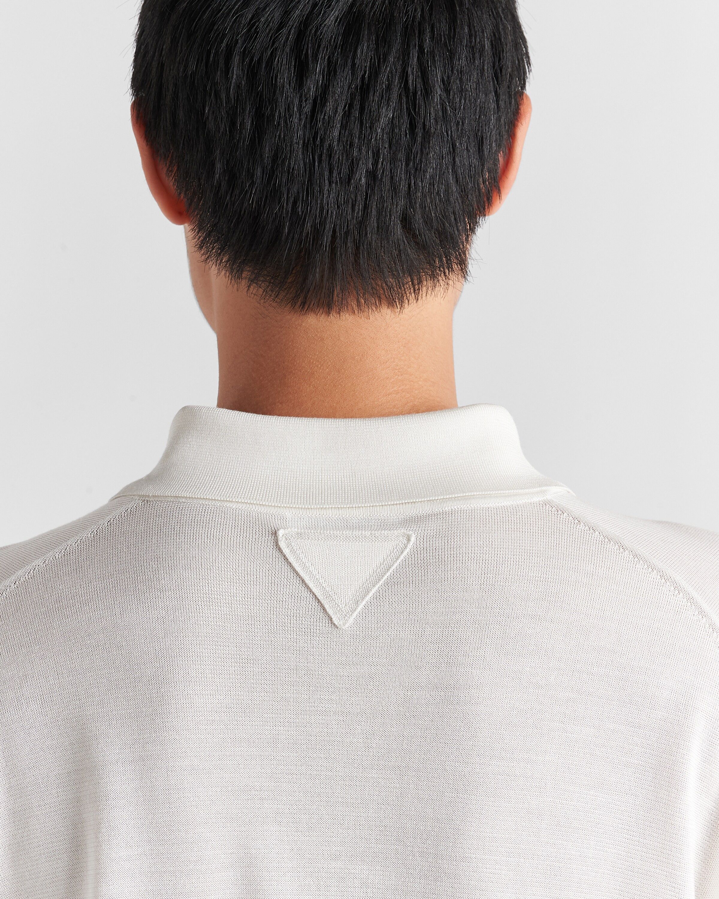 Prada o1bcso1str1025 Silk Polo Shirt in White Size US M / EU 48-50 / 2 - 4 Thumbnail