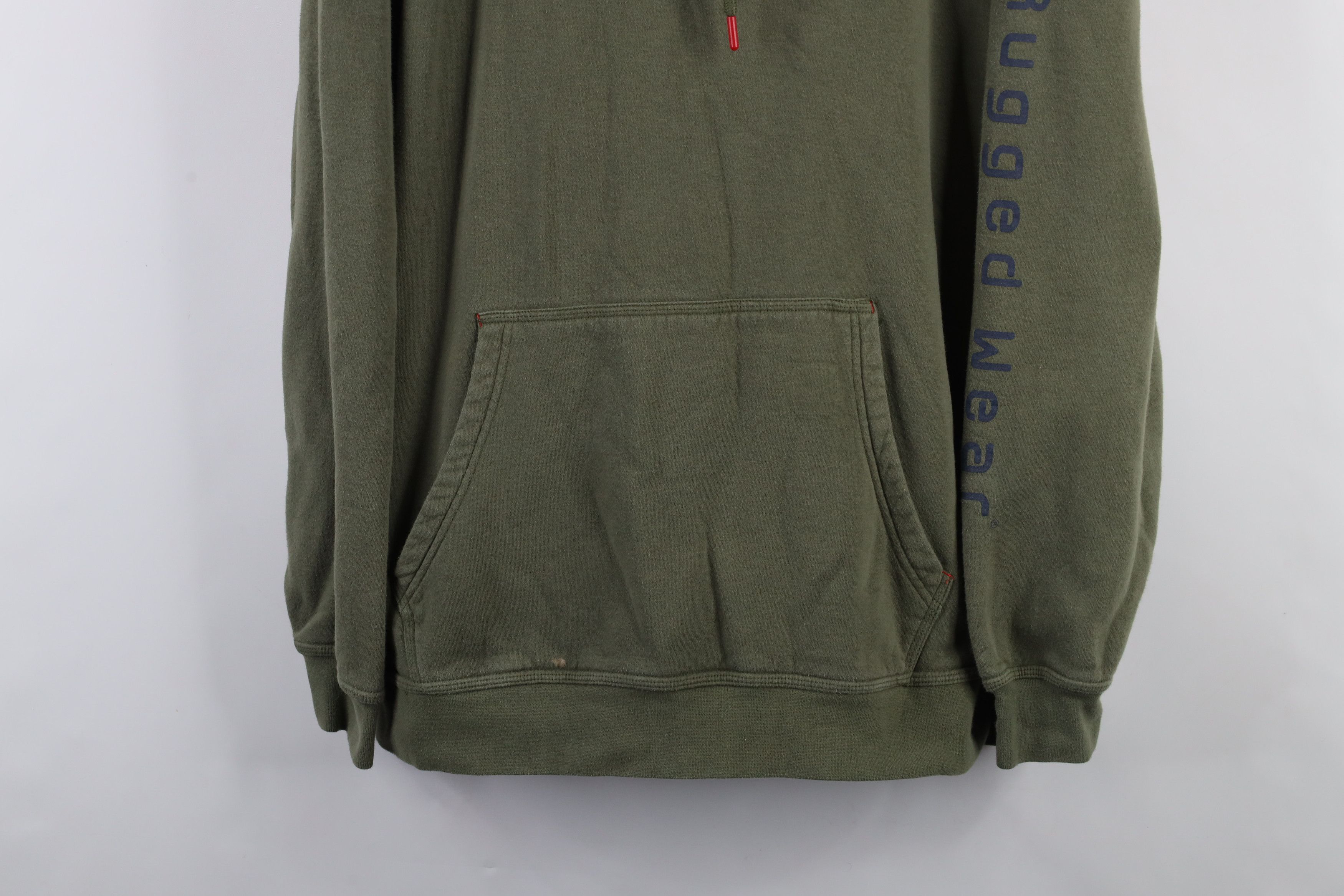 Vintage Vintage Streetwear Blank Hoodie Sweatshirt Army Green Size US XL / EU 56 / 4 - 3 Thumbnail